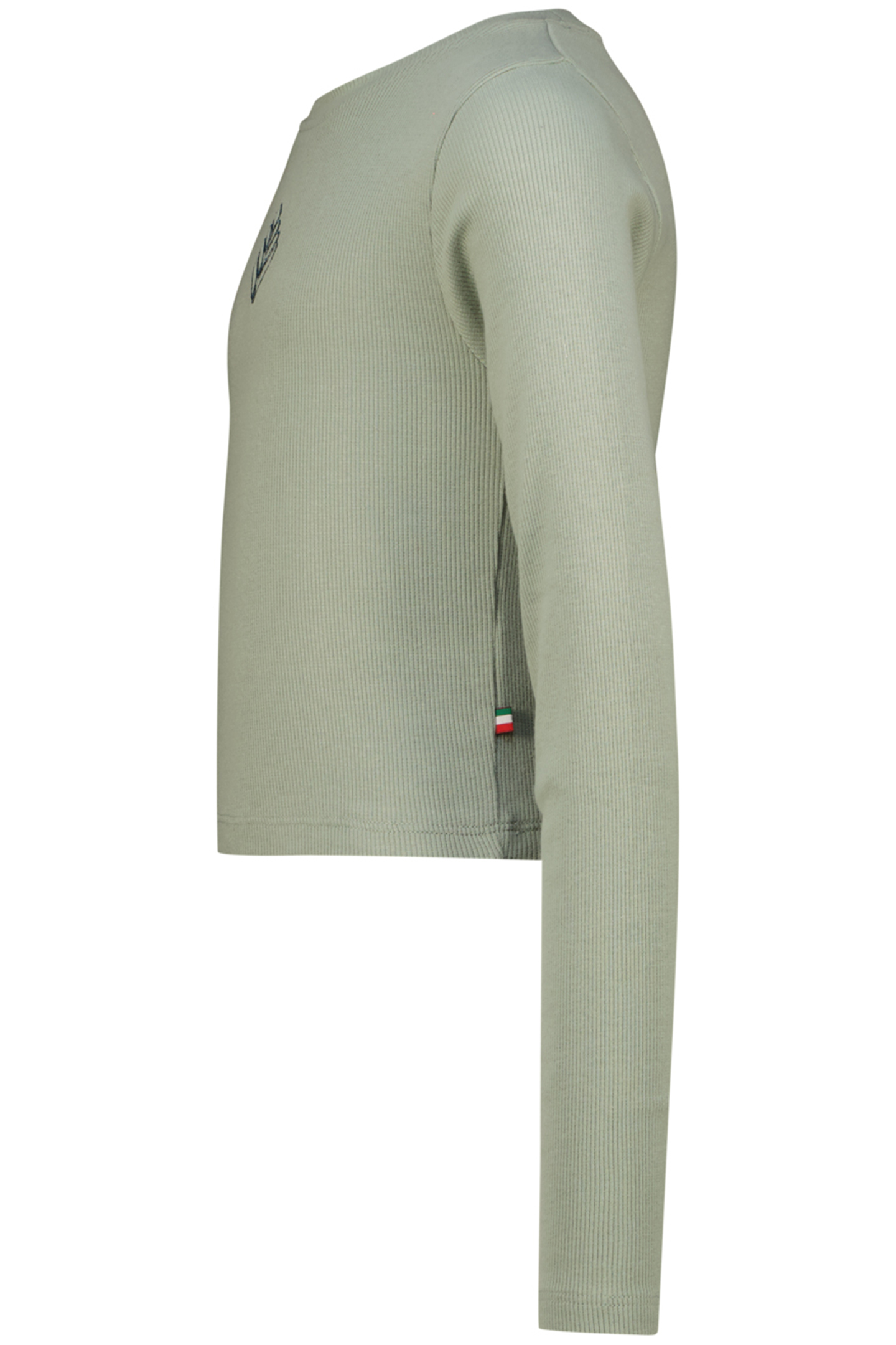 GIRLS G-BASIC-CROP RIB LONGSLEEVE SINGLET JADE GREEN 3