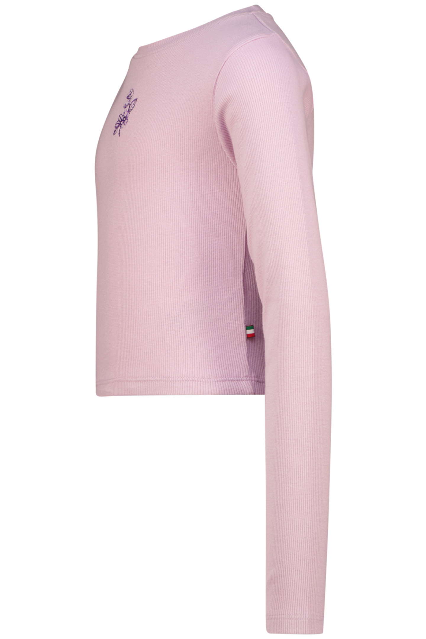 GIRLS G-BASIC-CROP RIB LONGSLEEVE SINGLET GLOSS LILAC 2