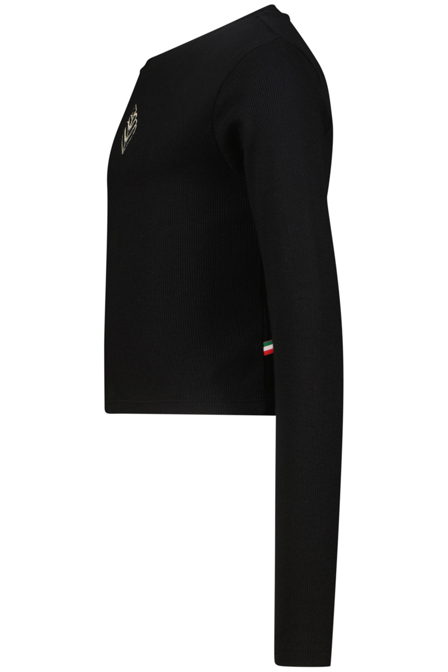 GIRLS G-BASIC-CROP RIB LONGSLEEVE SINGLET DEEP BLACK 2