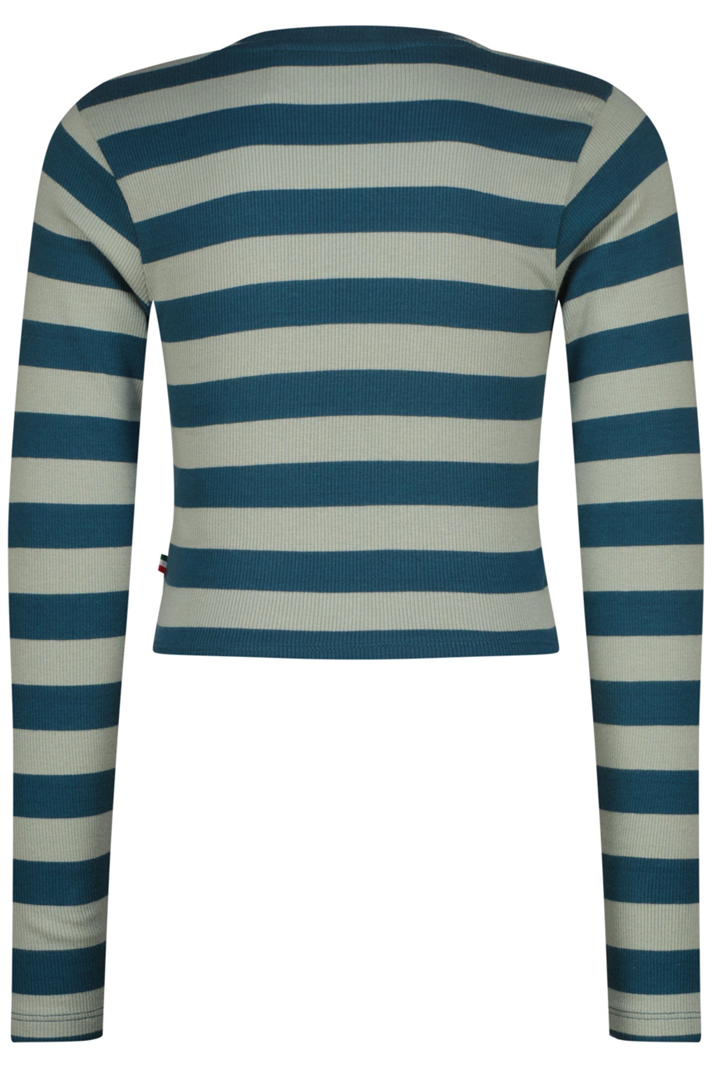 GIRLS G-BASIC-CROP RIB STRIPE SINGLET JADE GREEN 2