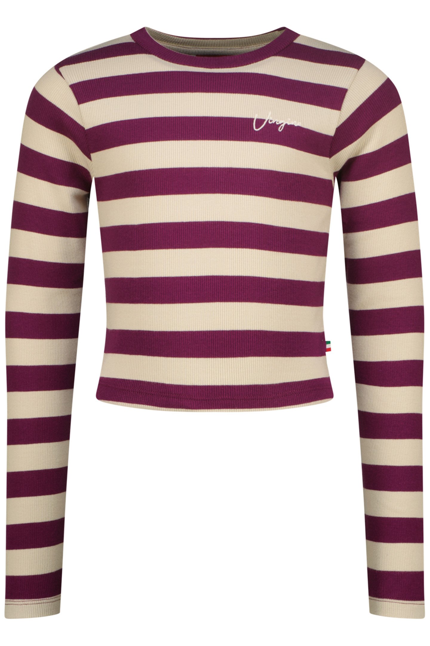 GIRLS G-BASIC-CROP RIB STRIPE SINGLET MAGIC PURPLE 1