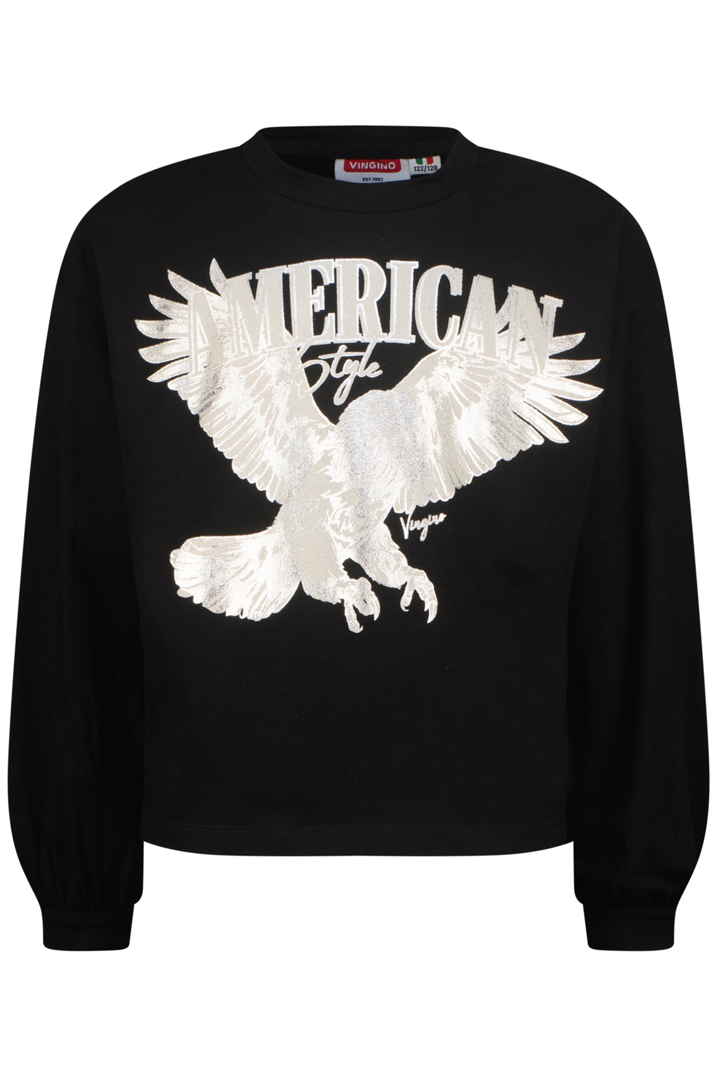 GIRLS JINNIE SWEATER WASHED BLACK 1