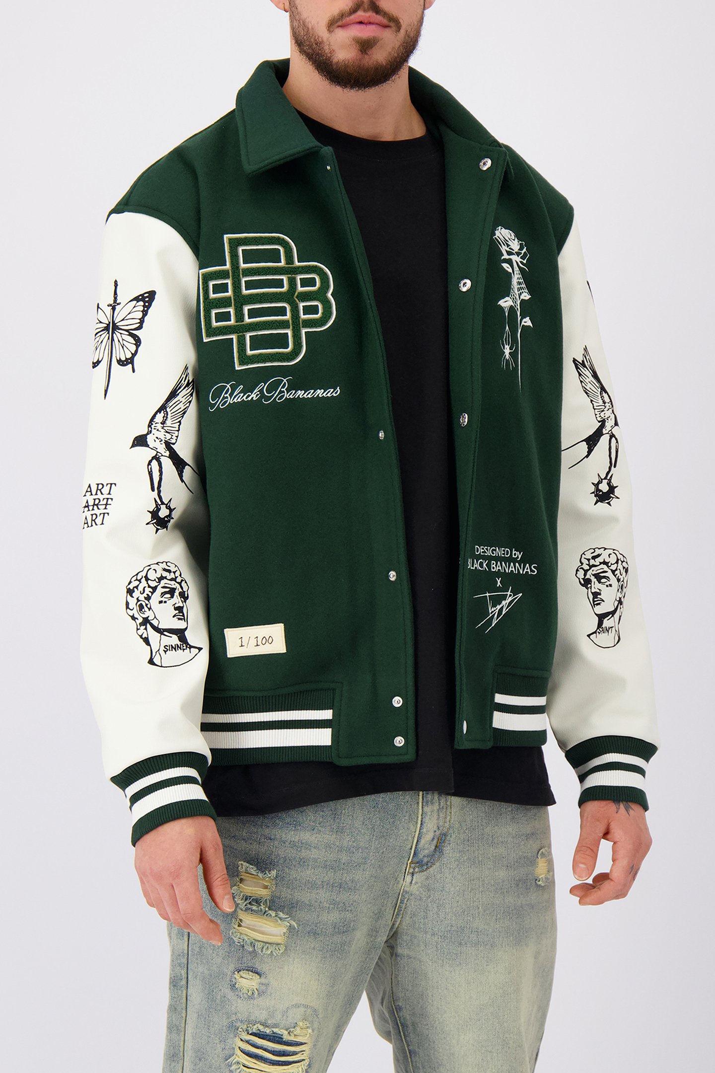 BB X DH VARSITY JACKET GREEN 1