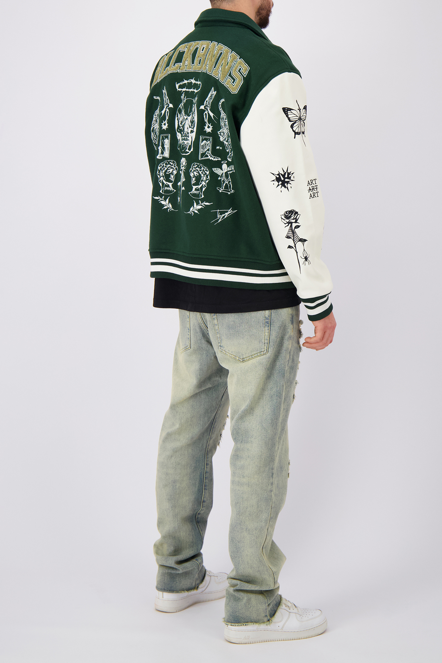 BB X DH VARSITY JACKET GREEN 4