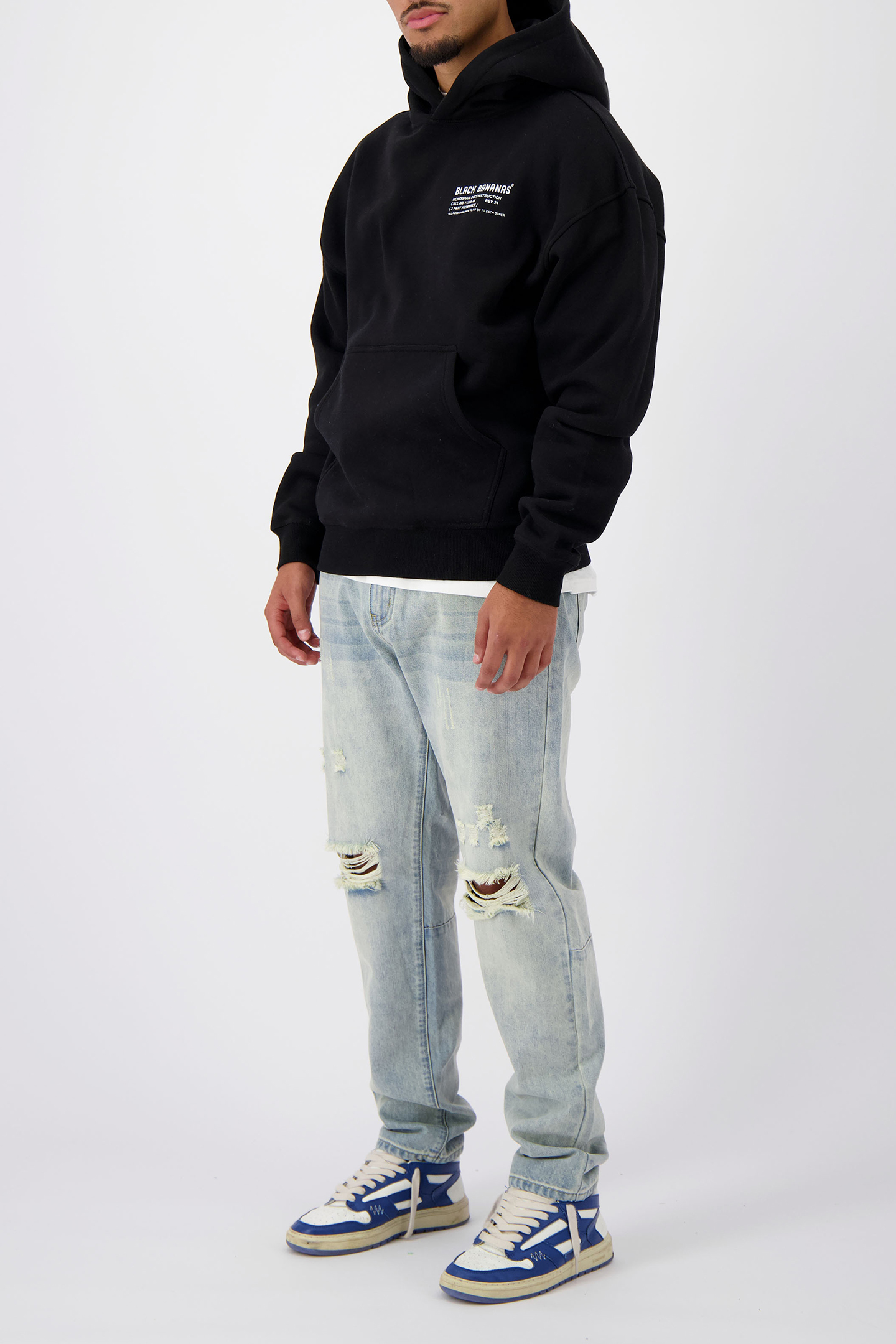 DECONSTRUCTION HOODIE BLACK 3