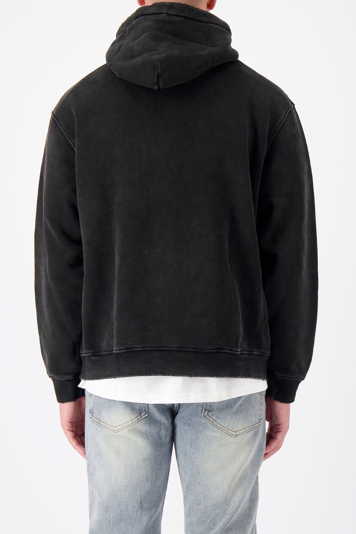 RIBCAGE HOODIE WASHED BLACK 2