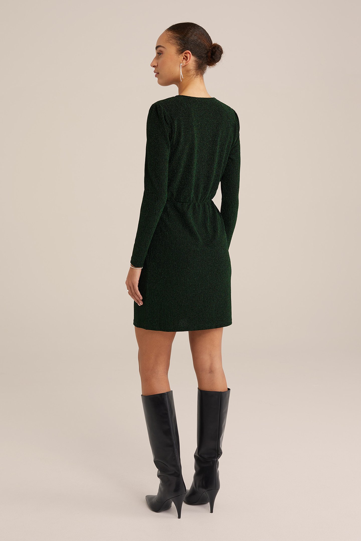 DRESS MID LENGTH DARK GREEN 3