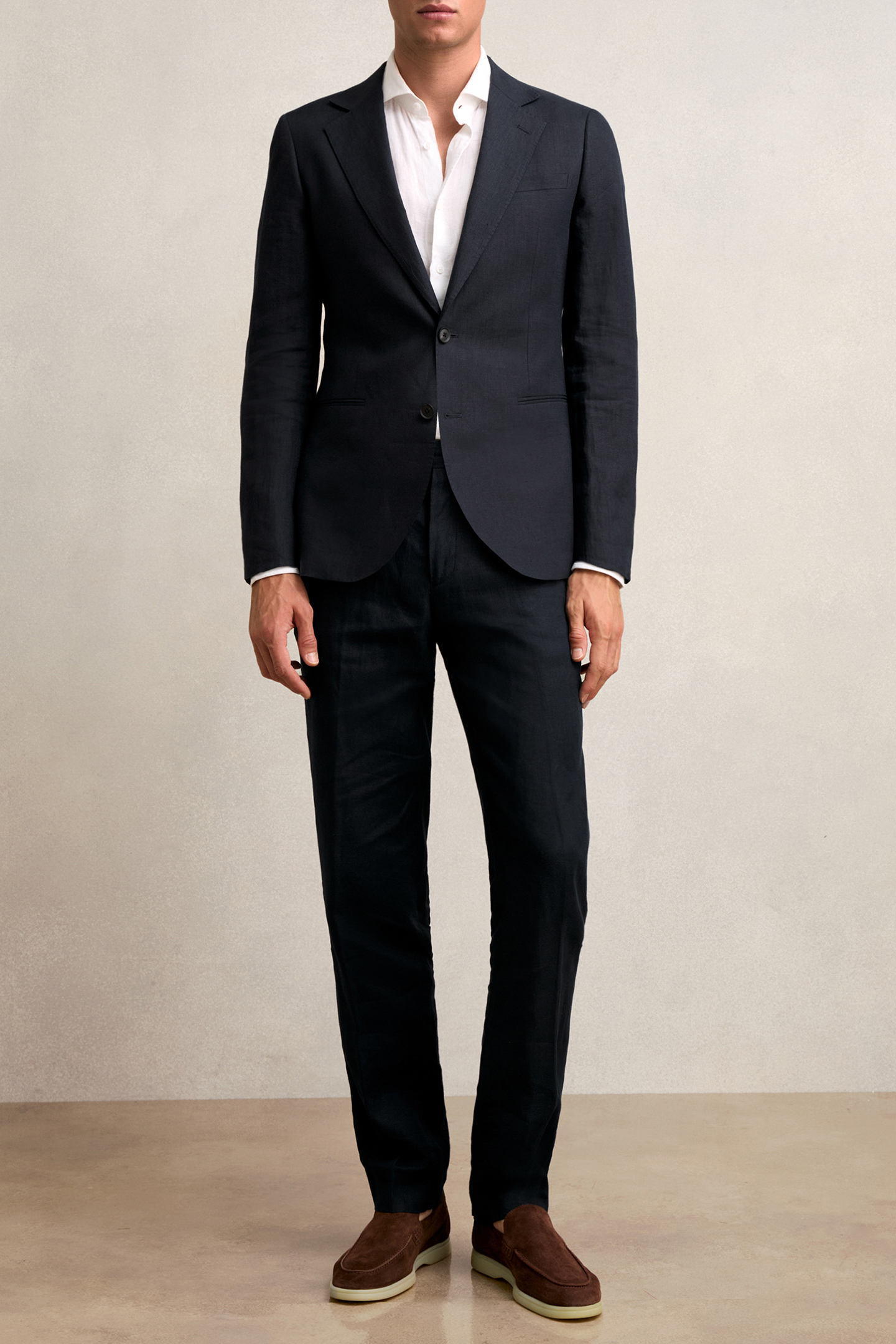 LINEN SLIM FIT BLAZER NAVY 3