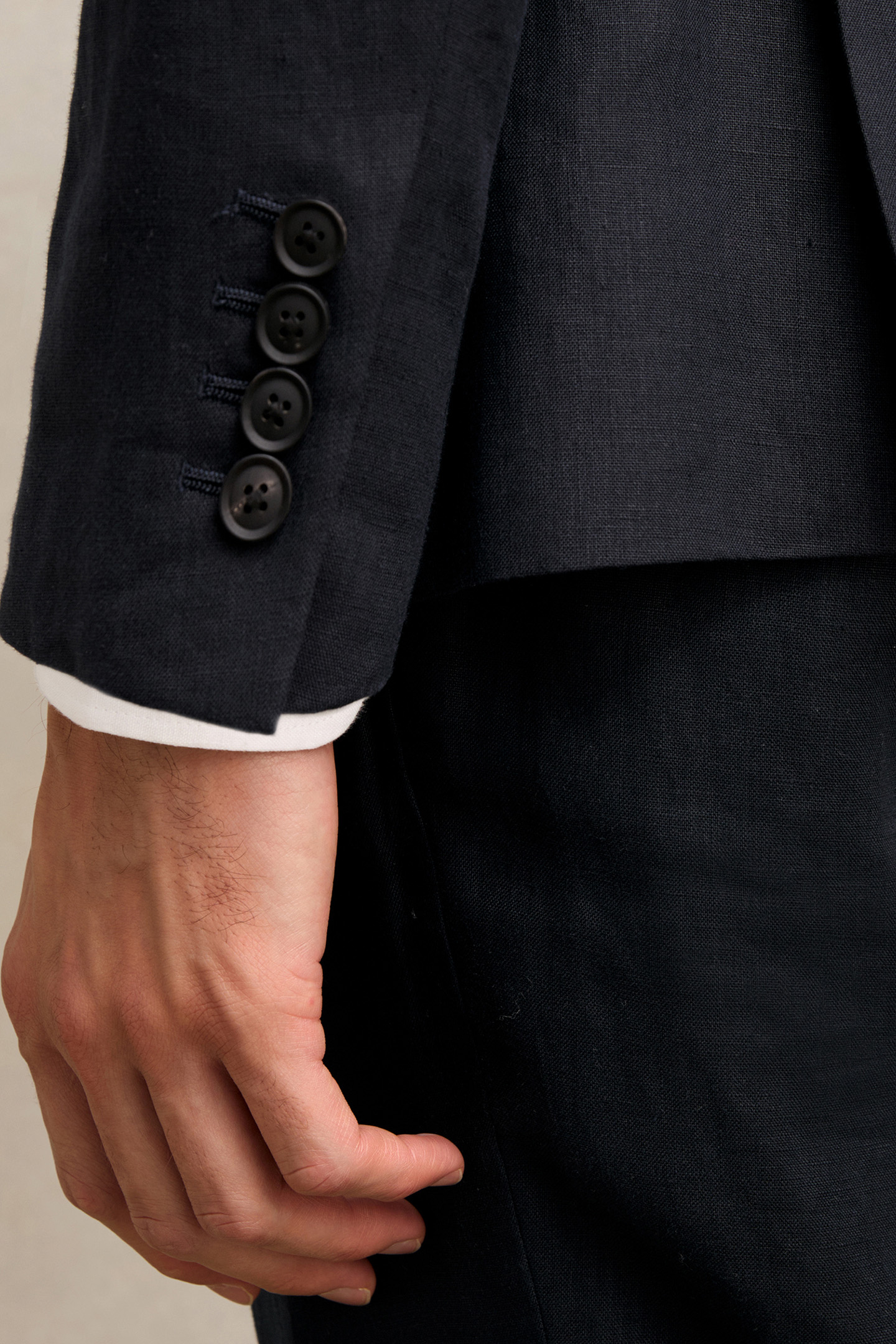 LINEN SLIM FIT BLAZER NAVY 7