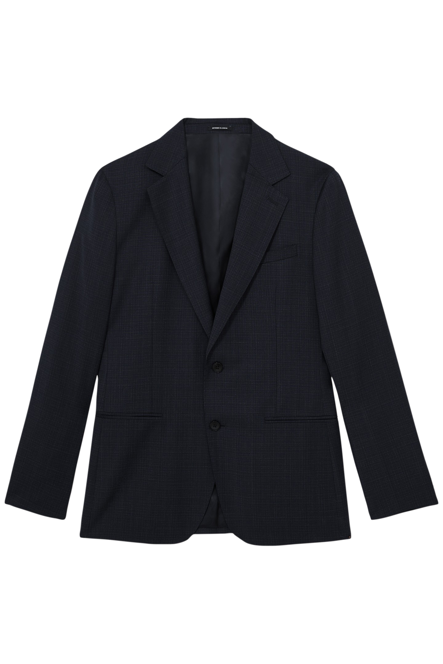 SB 2B NOTCH TEXTURED BLAZER NAVY 4