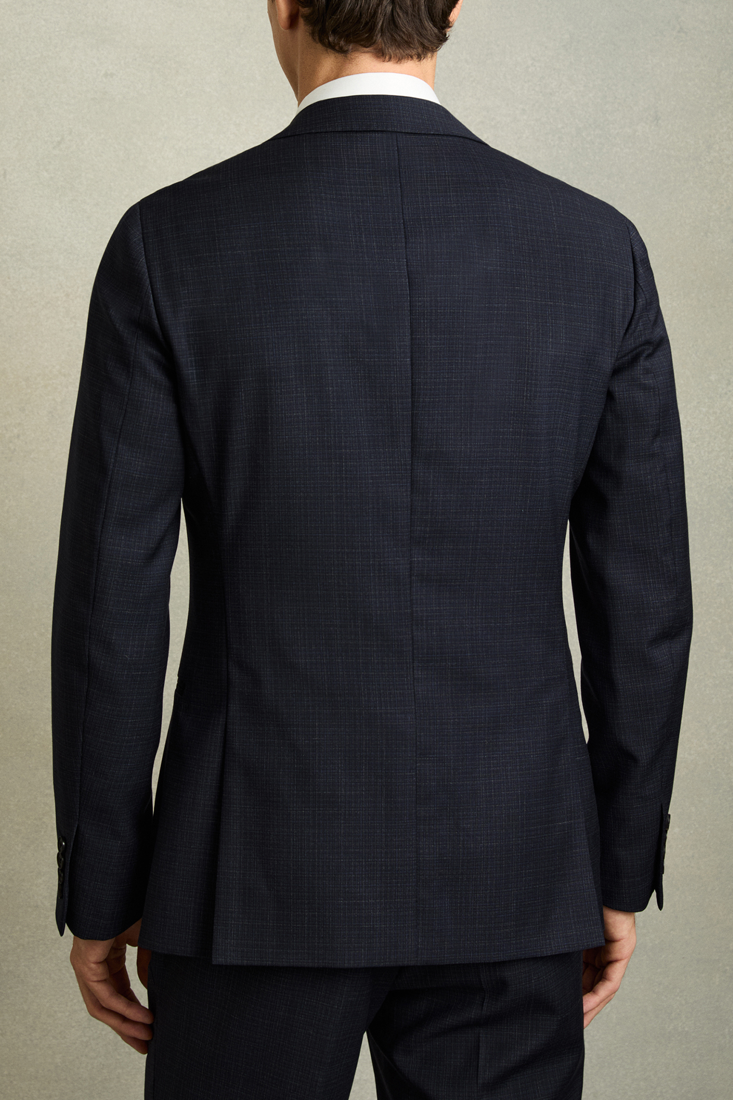 SB 2B NOTCH TEXTURED BLAZER NAVY 2