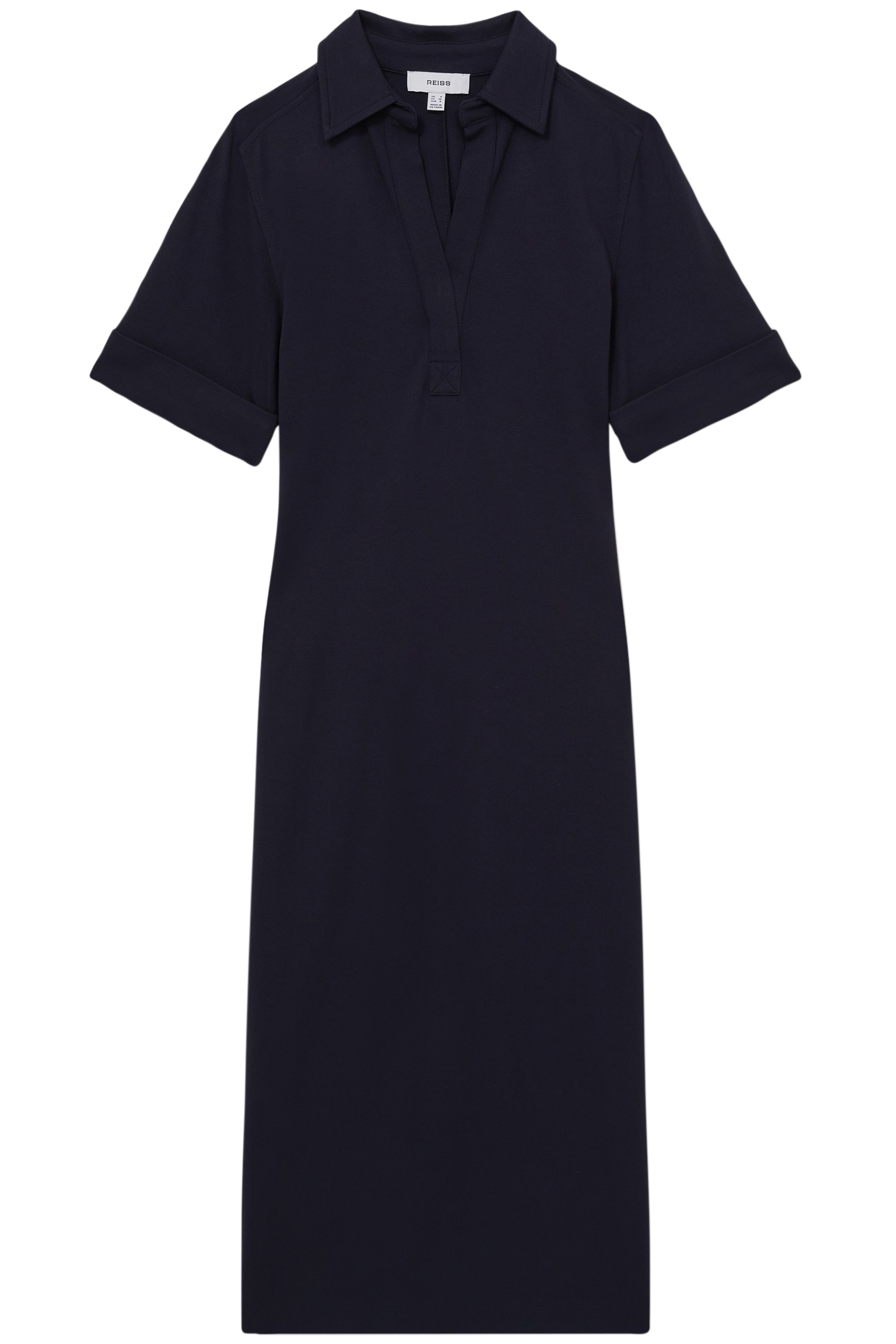 JERSEY COLLARED BODYCON DRESS NAVY 3