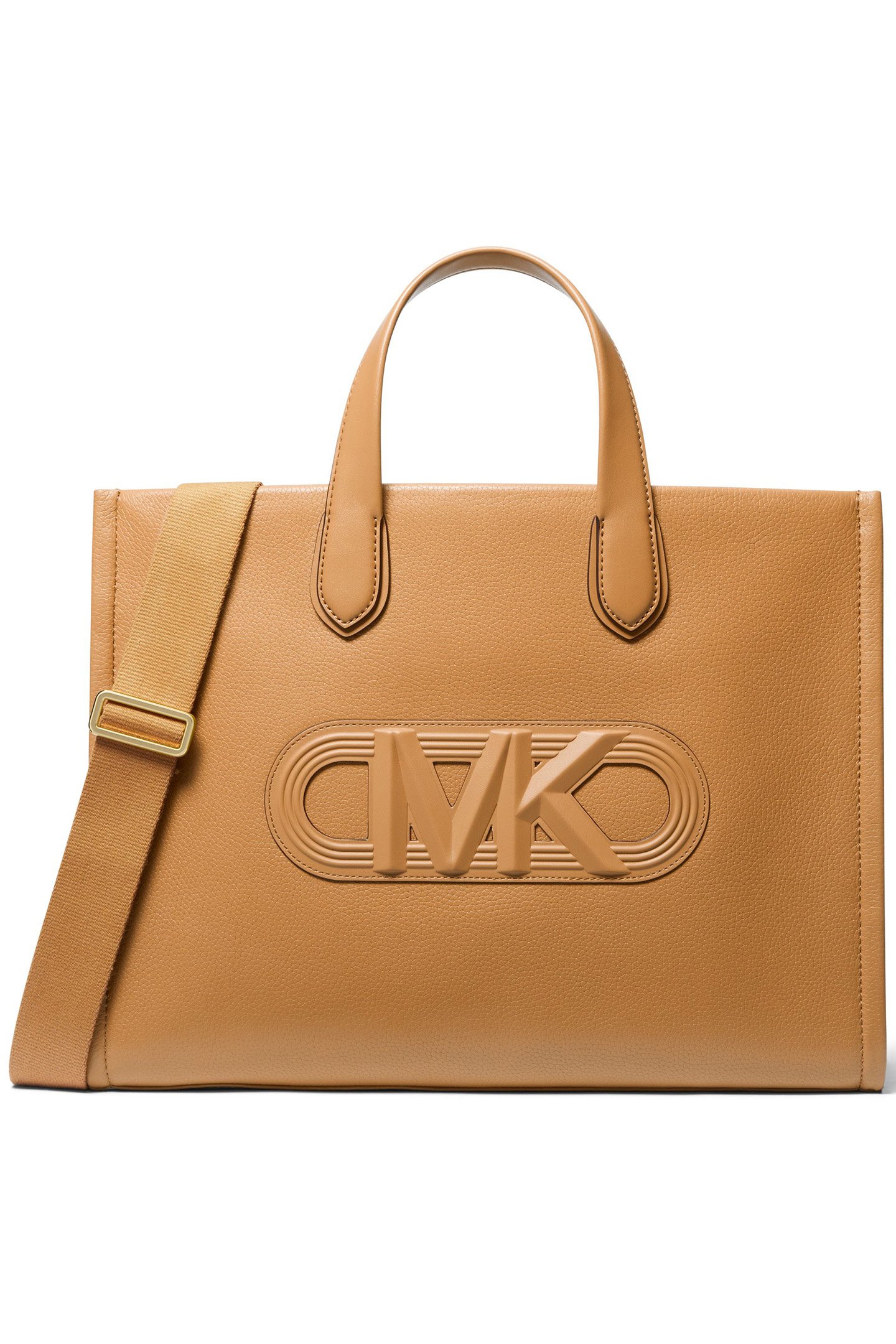 LEATHER GRAB TOTE BAG IN BEIGE 1