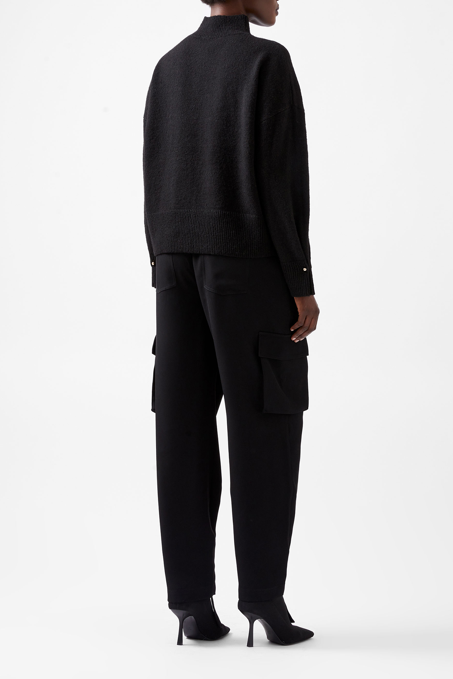 KEZIA PEARL CUFF DETAIL JUMPER BLACKOUT 2