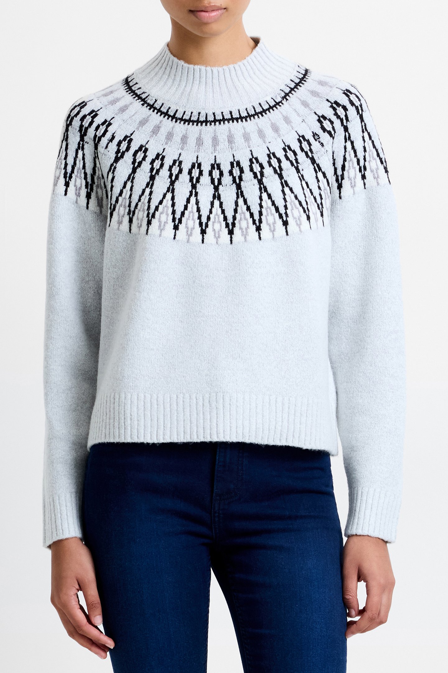 MODERN FAIRISLE LGT GREY MEL/WIN WHT 1