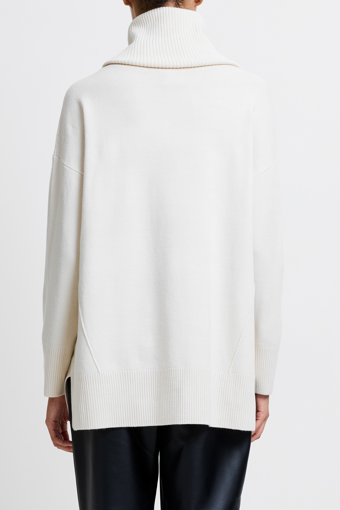 BABYSOFT RIBBED COWL NECK JUMPER CLASSIC CREAM 2