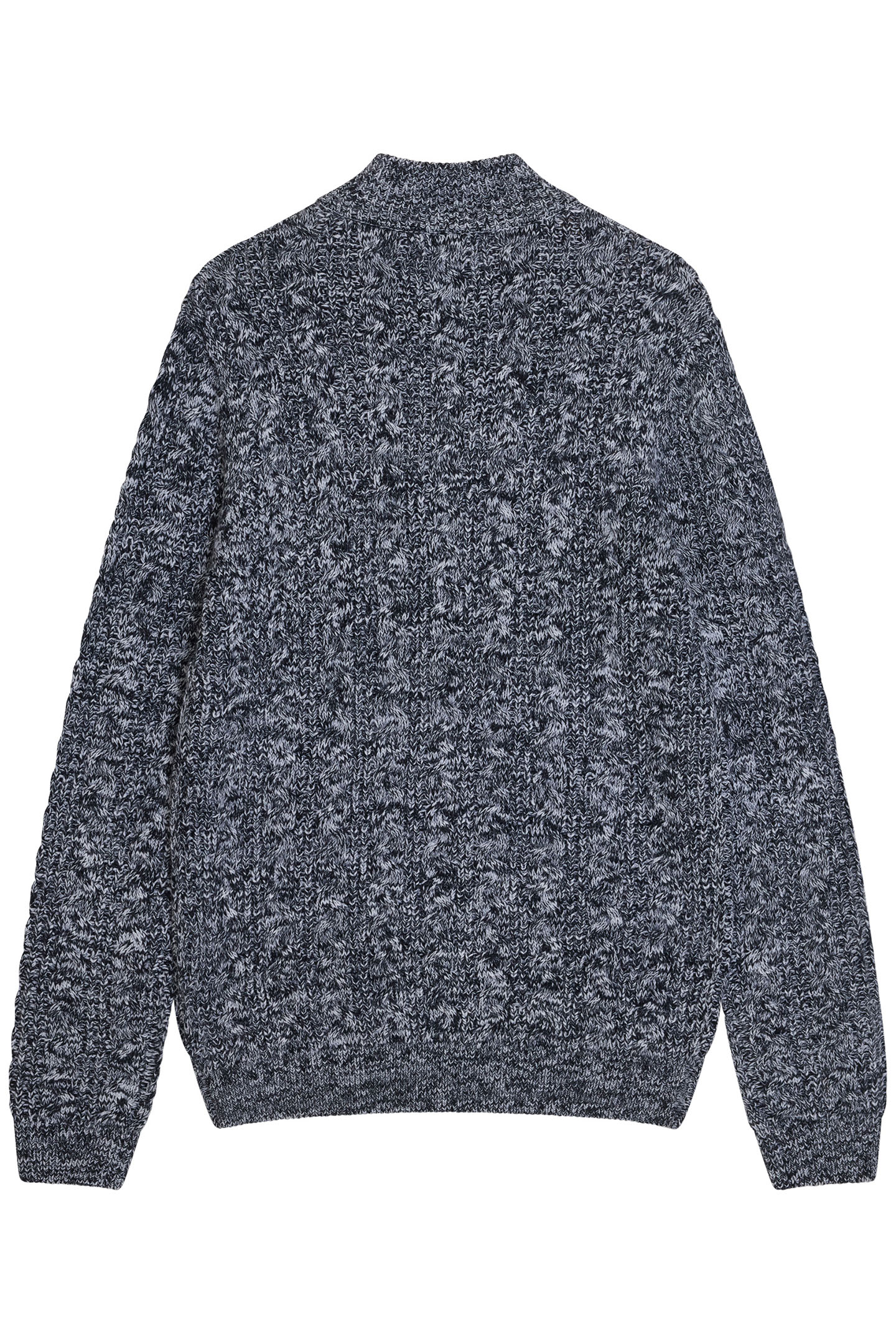 HALF ZIP CABLE TWIST MARINE MEL 2