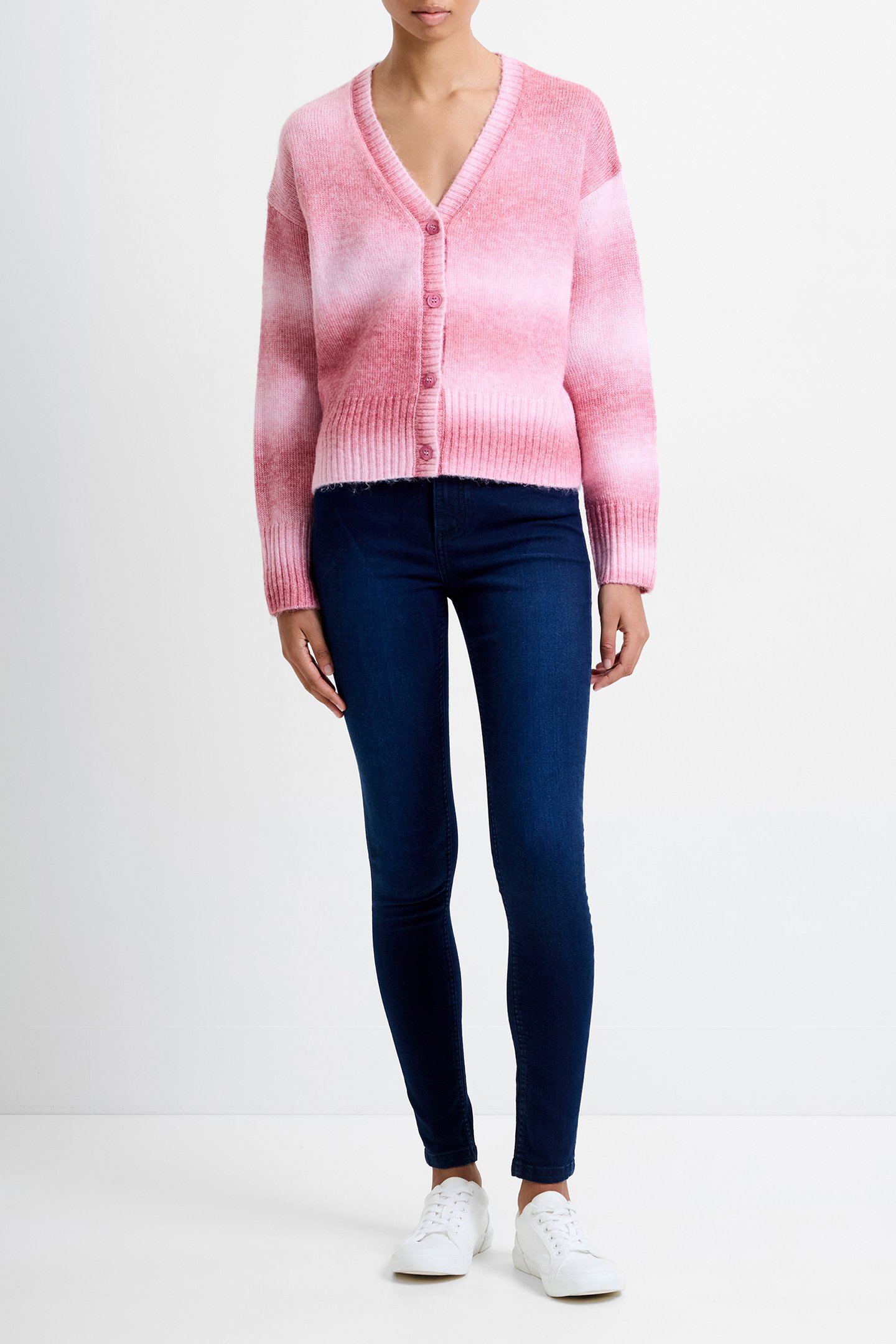 BABYSOFT L/S OMBRE CARDIGAN PINK MULTI 3