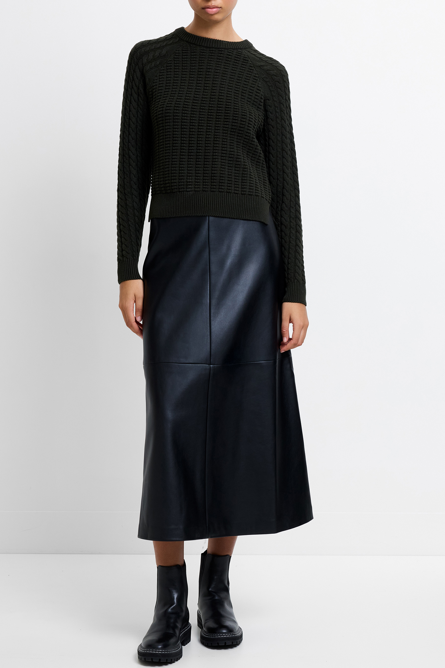 MOZART POPCORN CABLE JUMPER BRUNSWICK GREEN 3