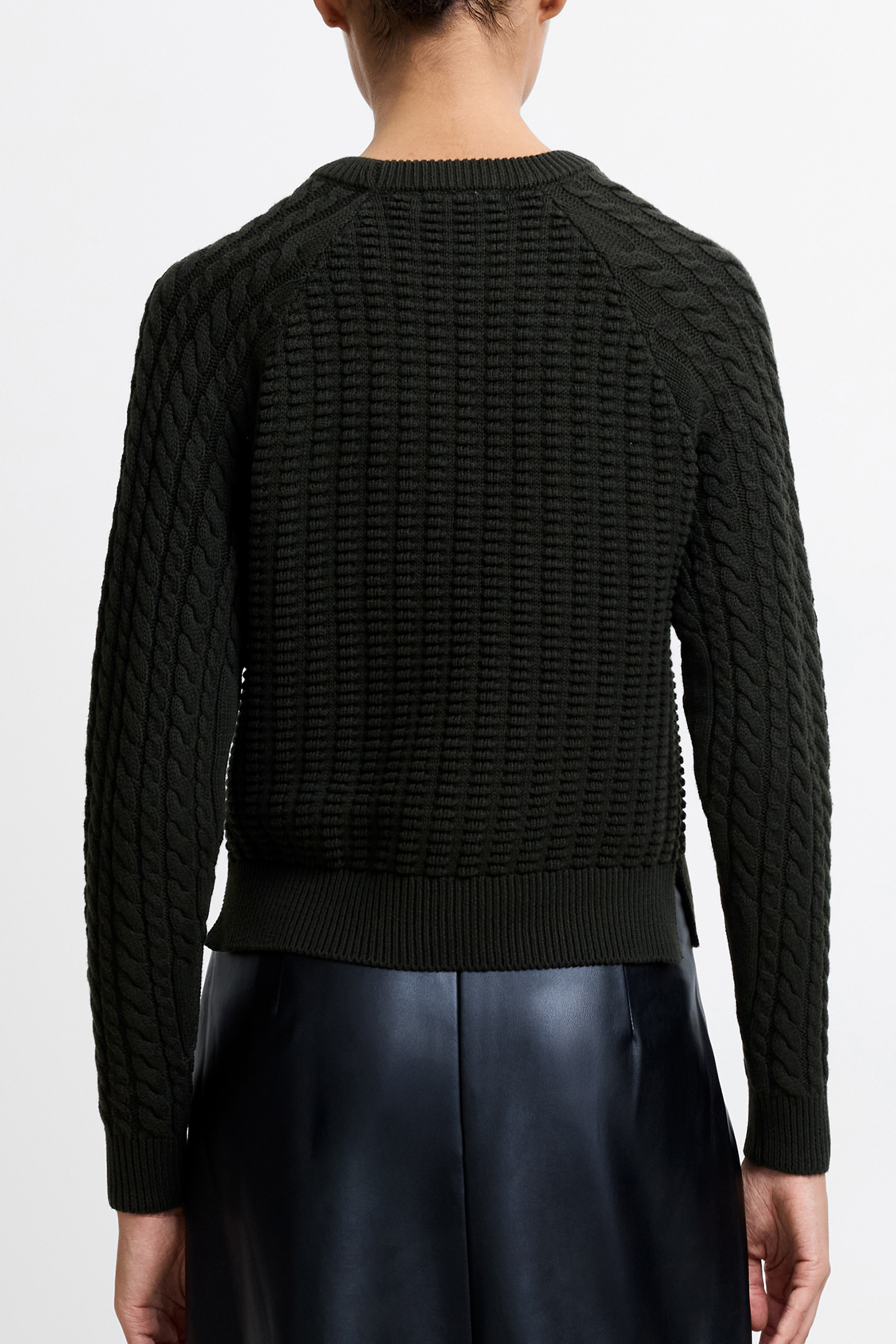 MOZART POPCORN CABLE JUMPER BRUNSWICK GREEN 2