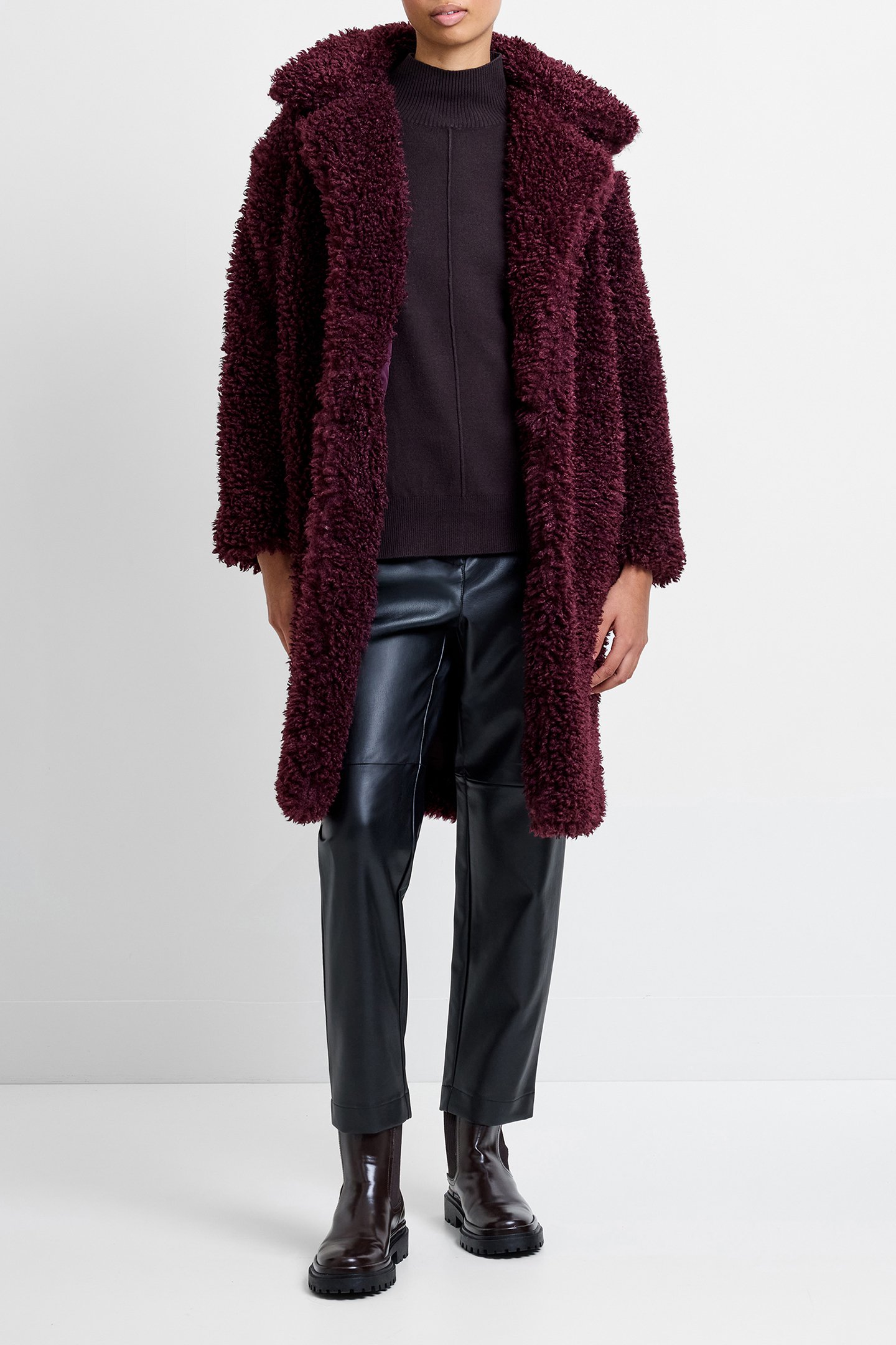 BOUCLE PEAK L BURGUNDY RED 1