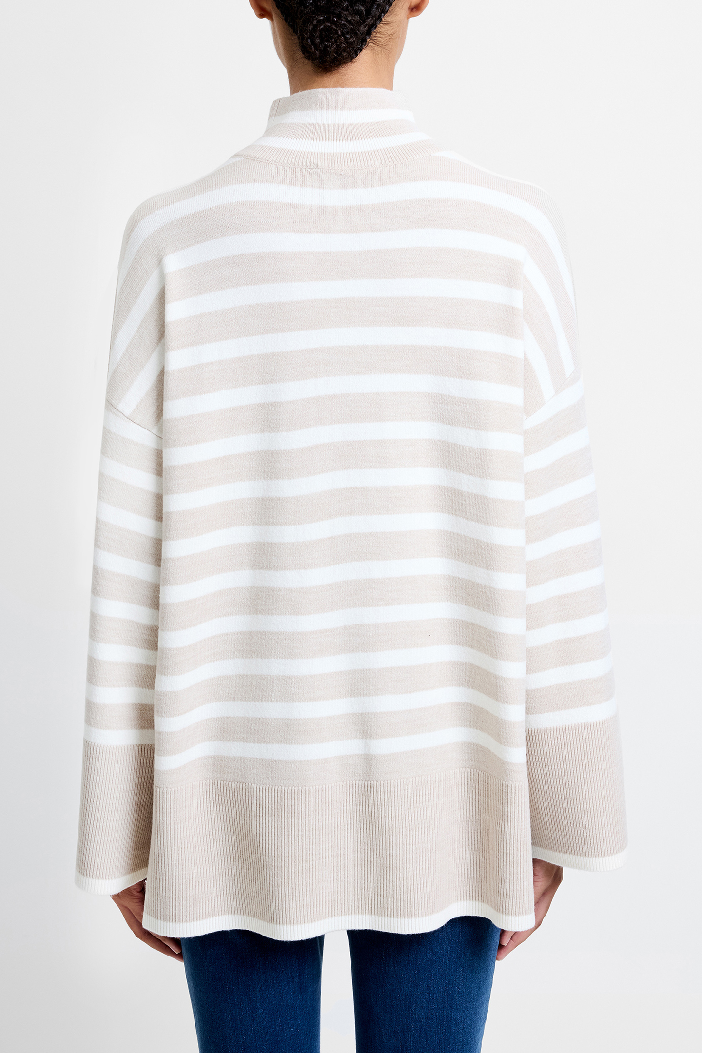 BABYSOFT HIGH NK SD SPLIT JMPR OATMEAL MEL/WINT WHT 2