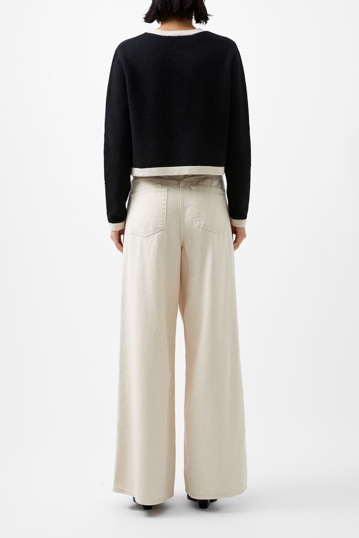 BABYSOFT CONTRAST CARDIGAN BLACK/CLASSIC CREAM 2