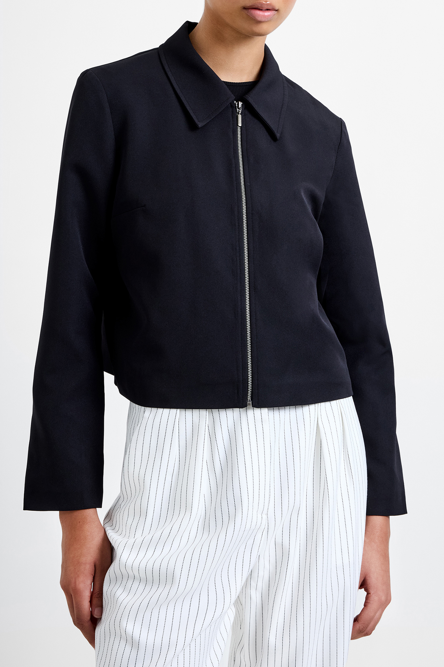 ZIP THROUGH JACKET BLACK 1