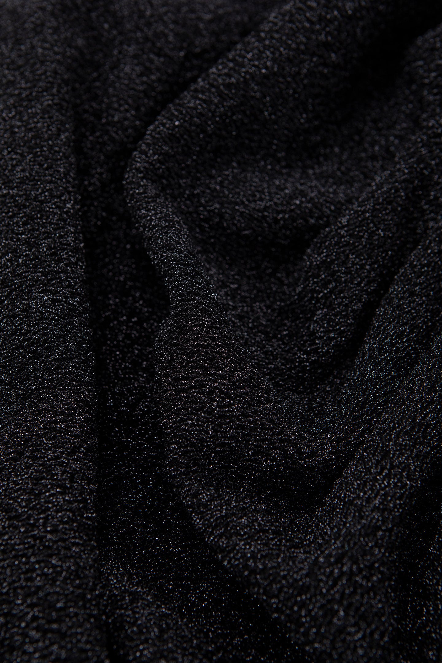 PURE EDITION-BLACK LUREX DRESS ASYMMETRICAL COLLAR BLACK 8