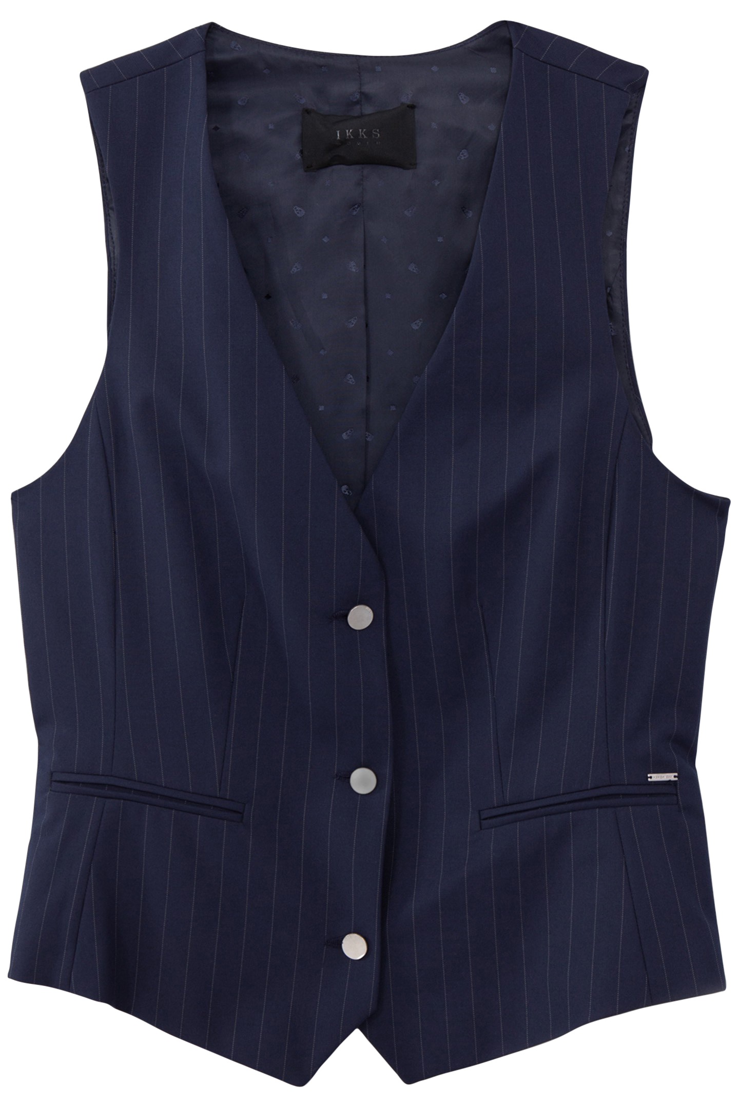 NAVY TENNIS STRIPE SUIT VEST NAVY 3