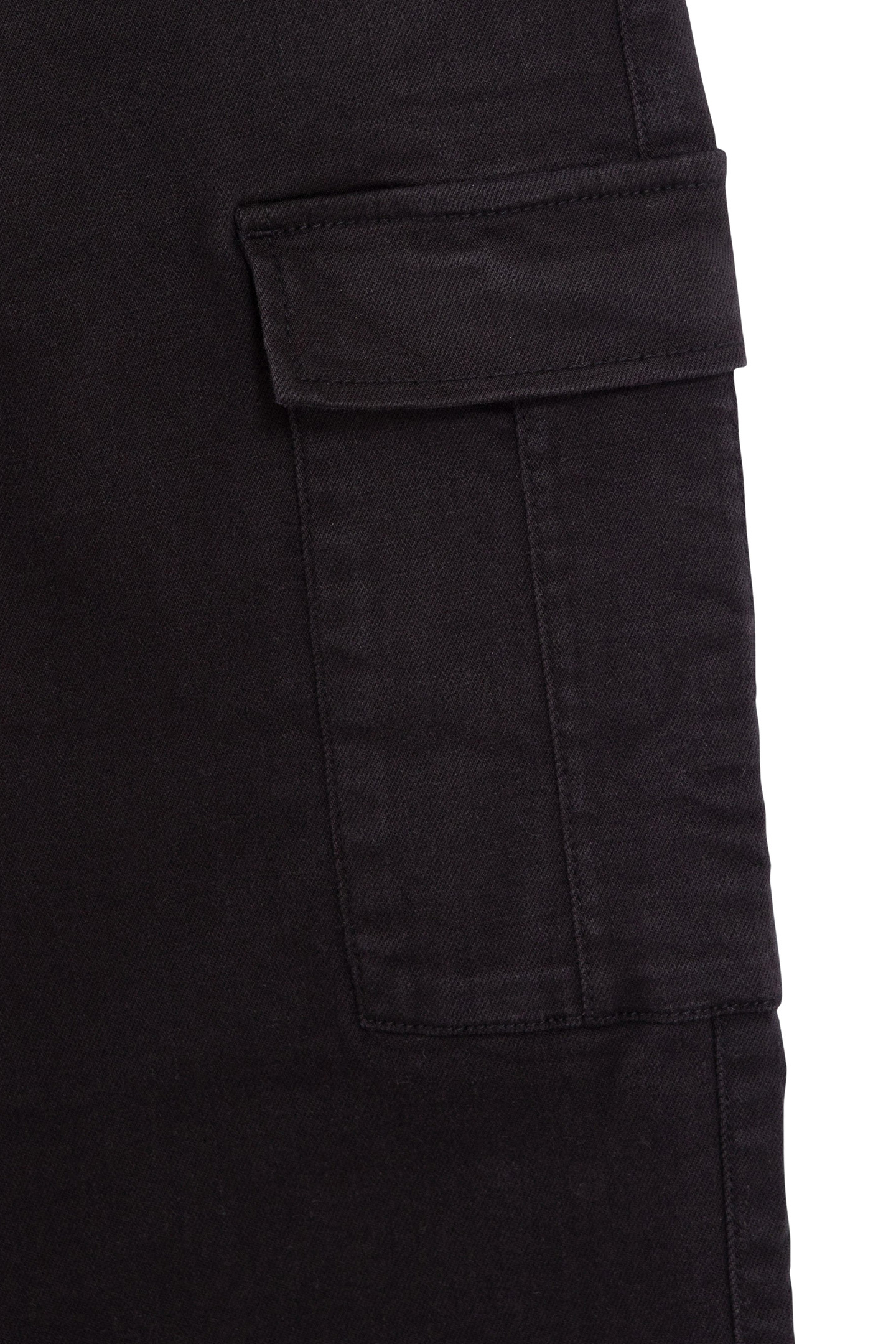 GIRLS’ BLACK DENIM CARGO TROUSERS 5