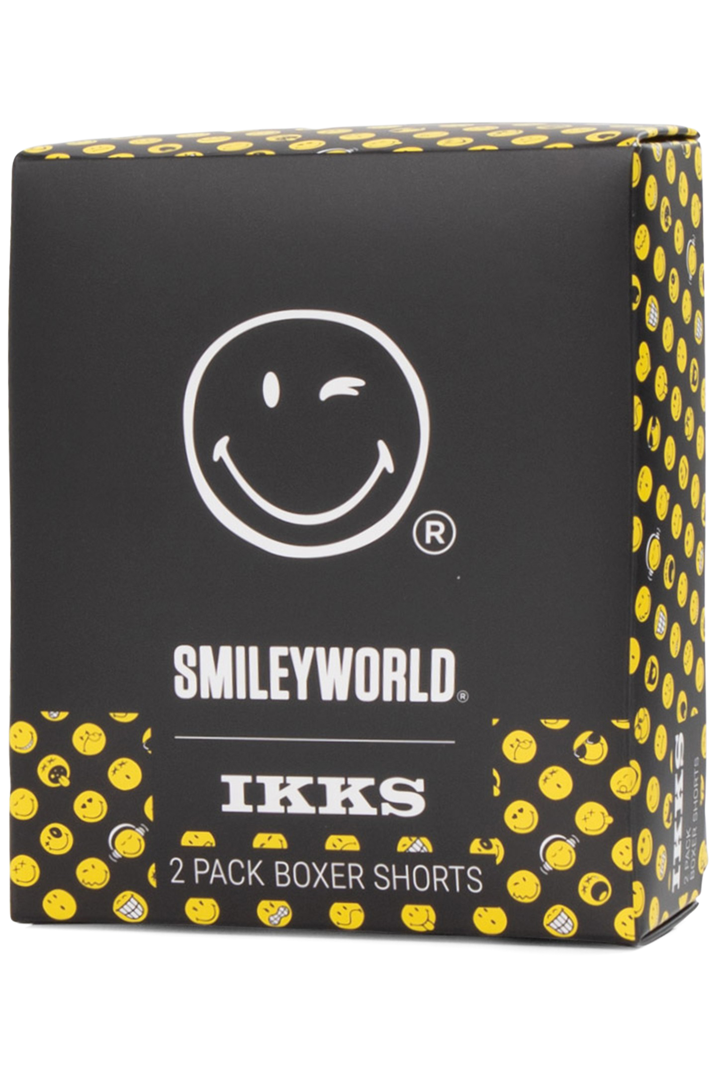 BOYS’ BLACK AND GREY SMILEYWORLD BOXERS 3