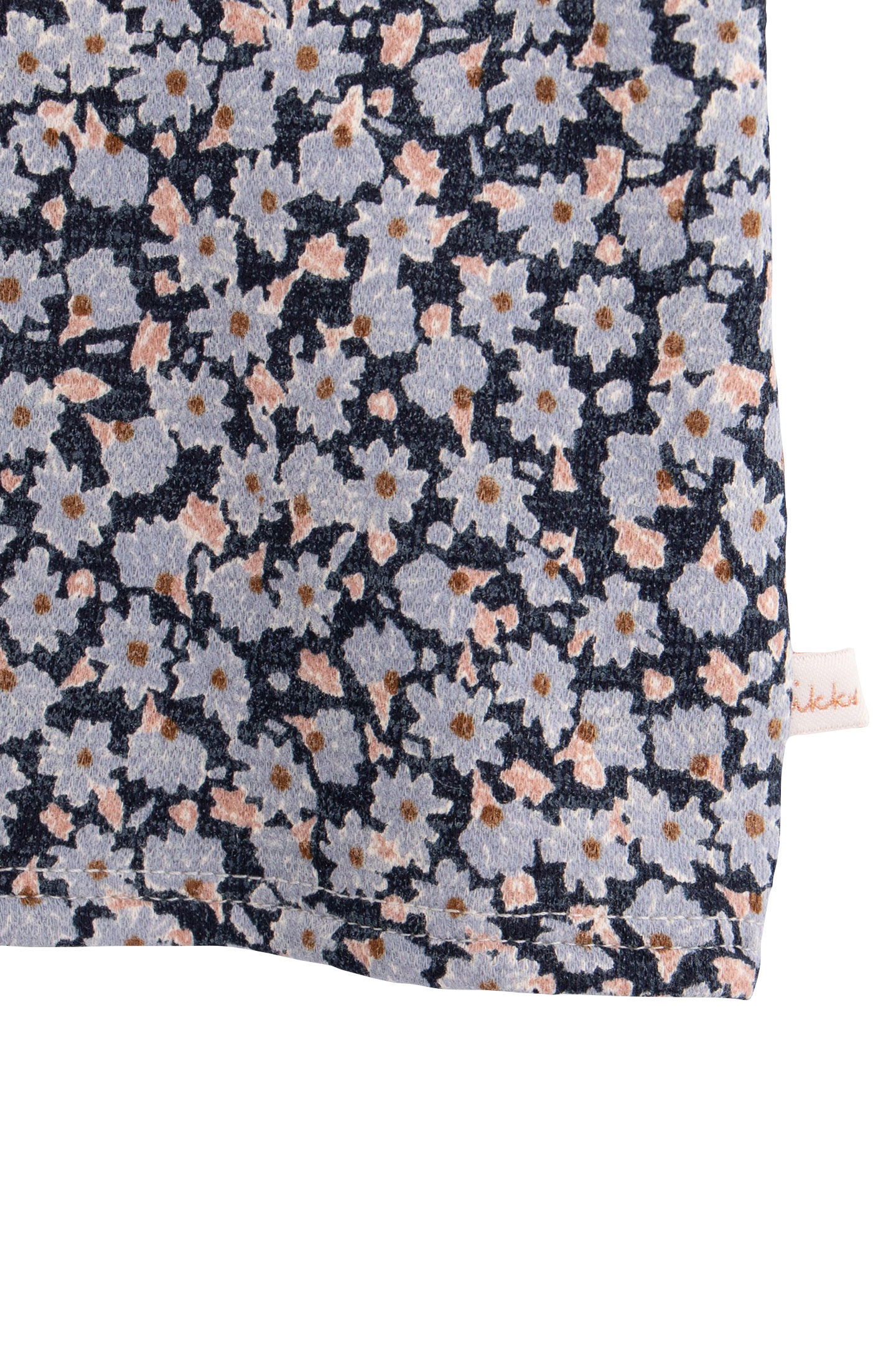 BABY GIRL'S BLUE ORGANIC COTTON DRESS WITH LAVENDER PRINT 4