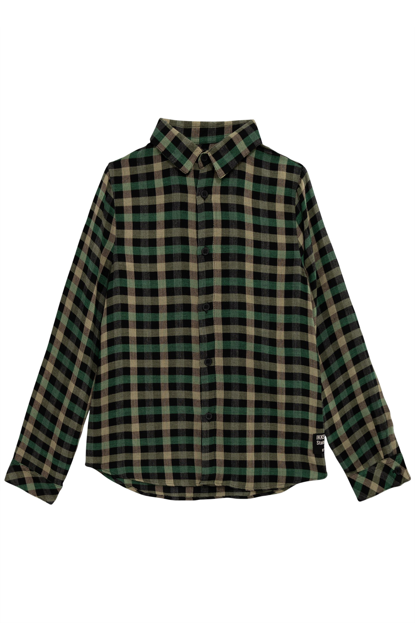 BOY'S KHAKI PLAID SHIRT 1