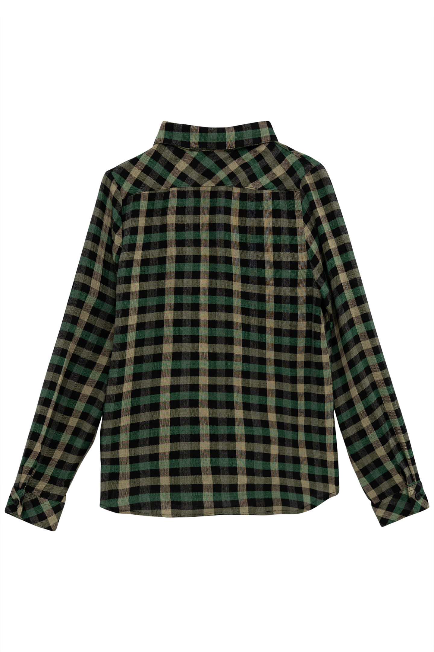 BOY'S KHAKI PLAID SHIRT 2