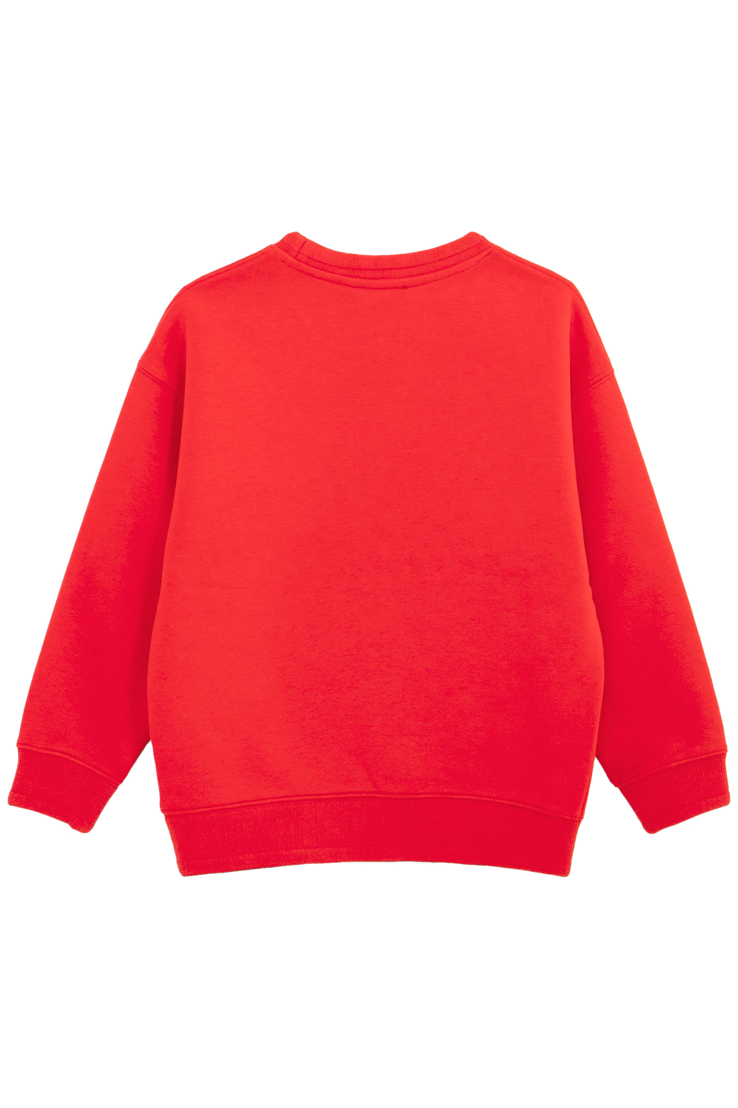 BOY'S RED FLEECE SWEATSHIRT WITH EMBROIDERED MESSAGE 2