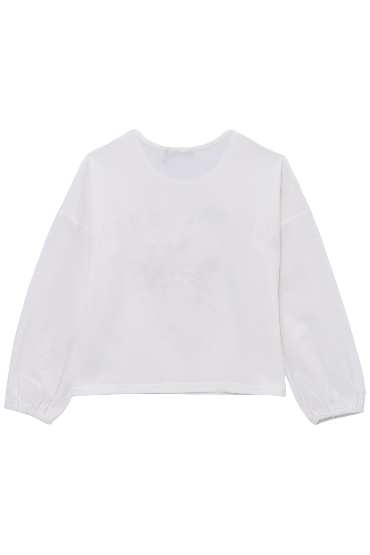 GIRL'S ECRU T-SHIRT WITH MESSAGE AND FLOWER EMBROIDERY 2