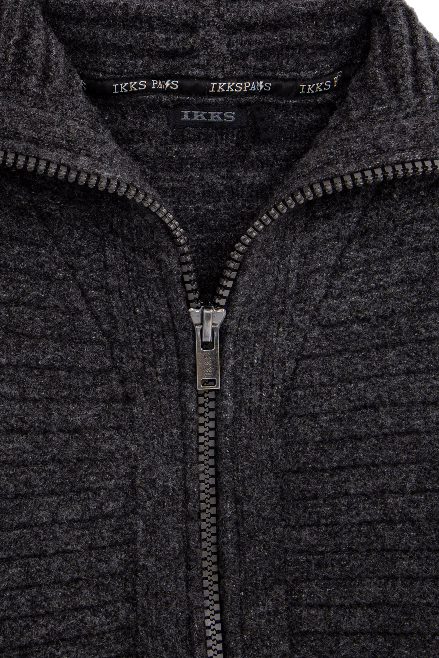 BOY'S GREY LIGHTNING, CHECKERBOARD INTARSIA KNIT CARDIGAN 3