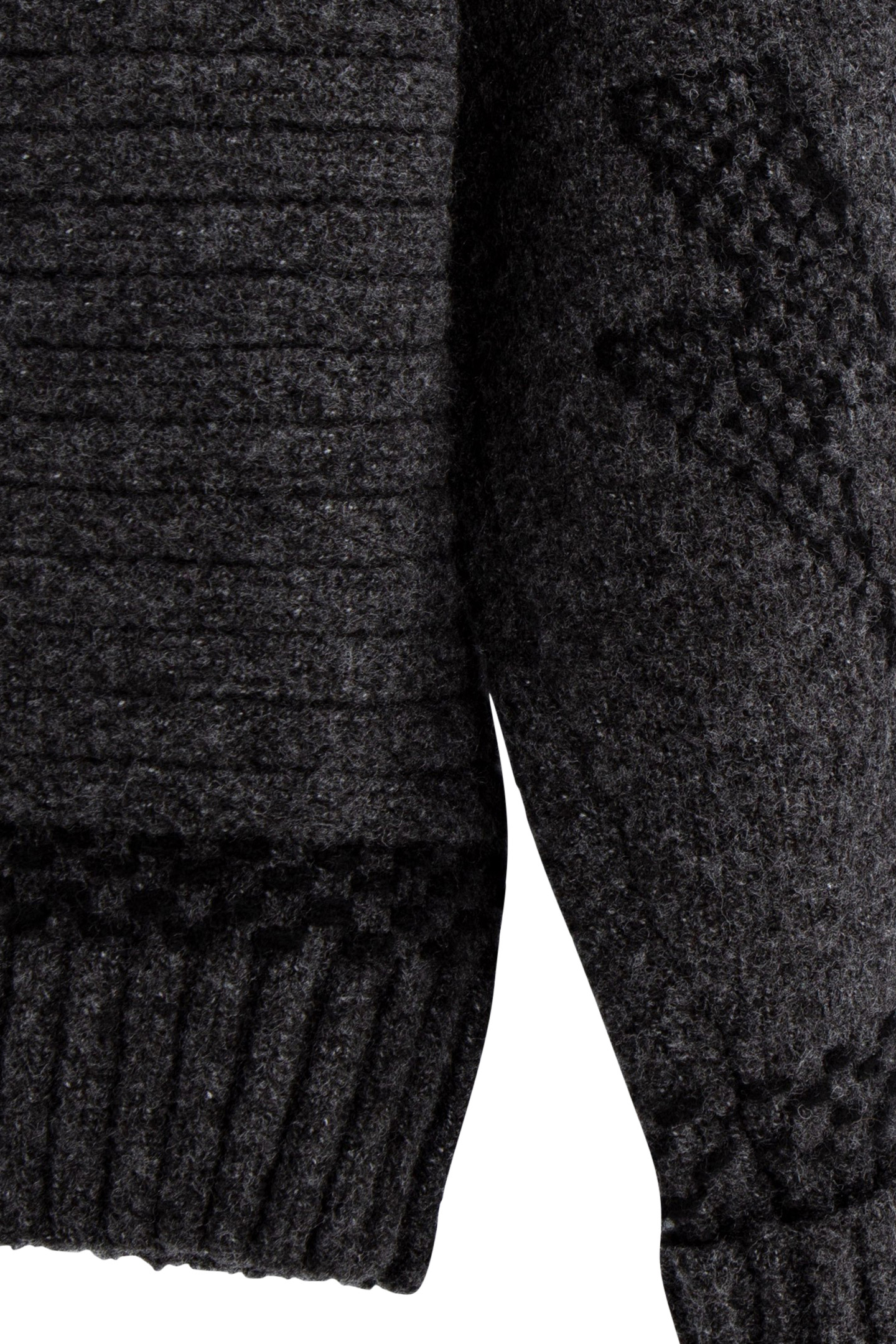 BOY'S GREY LIGHTNING, CHECKERBOARD INTARSIA KNIT CARDIGAN 5