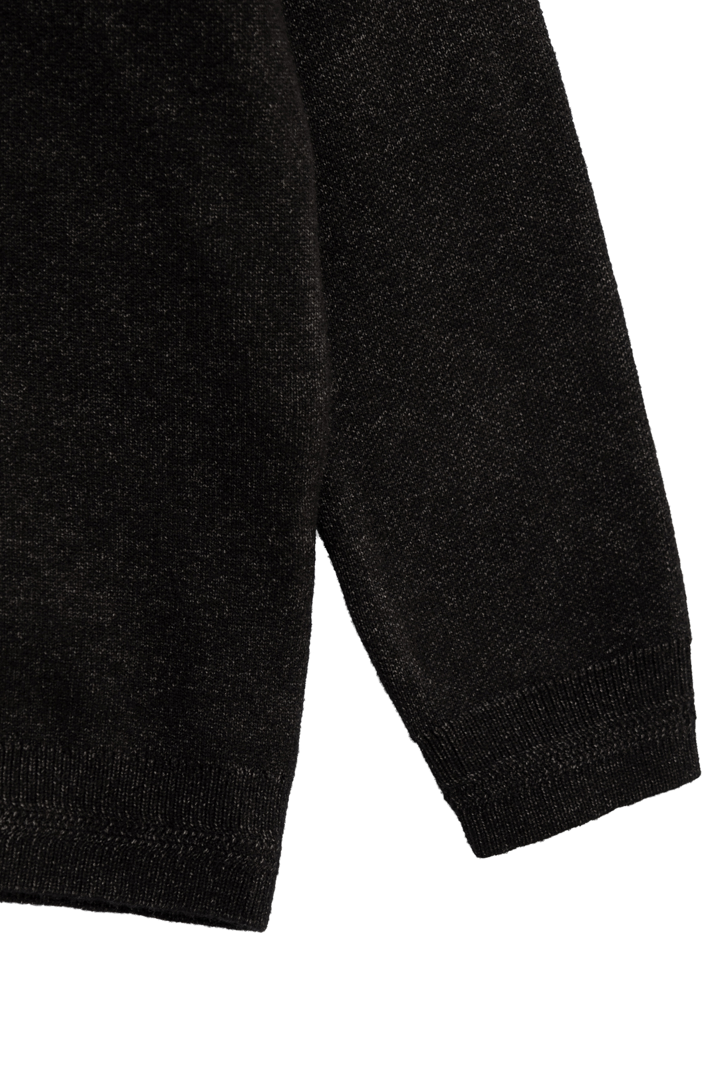 BLACK SWEATER POLO NECK INTARSIA MESSAGE BOY BACK 4