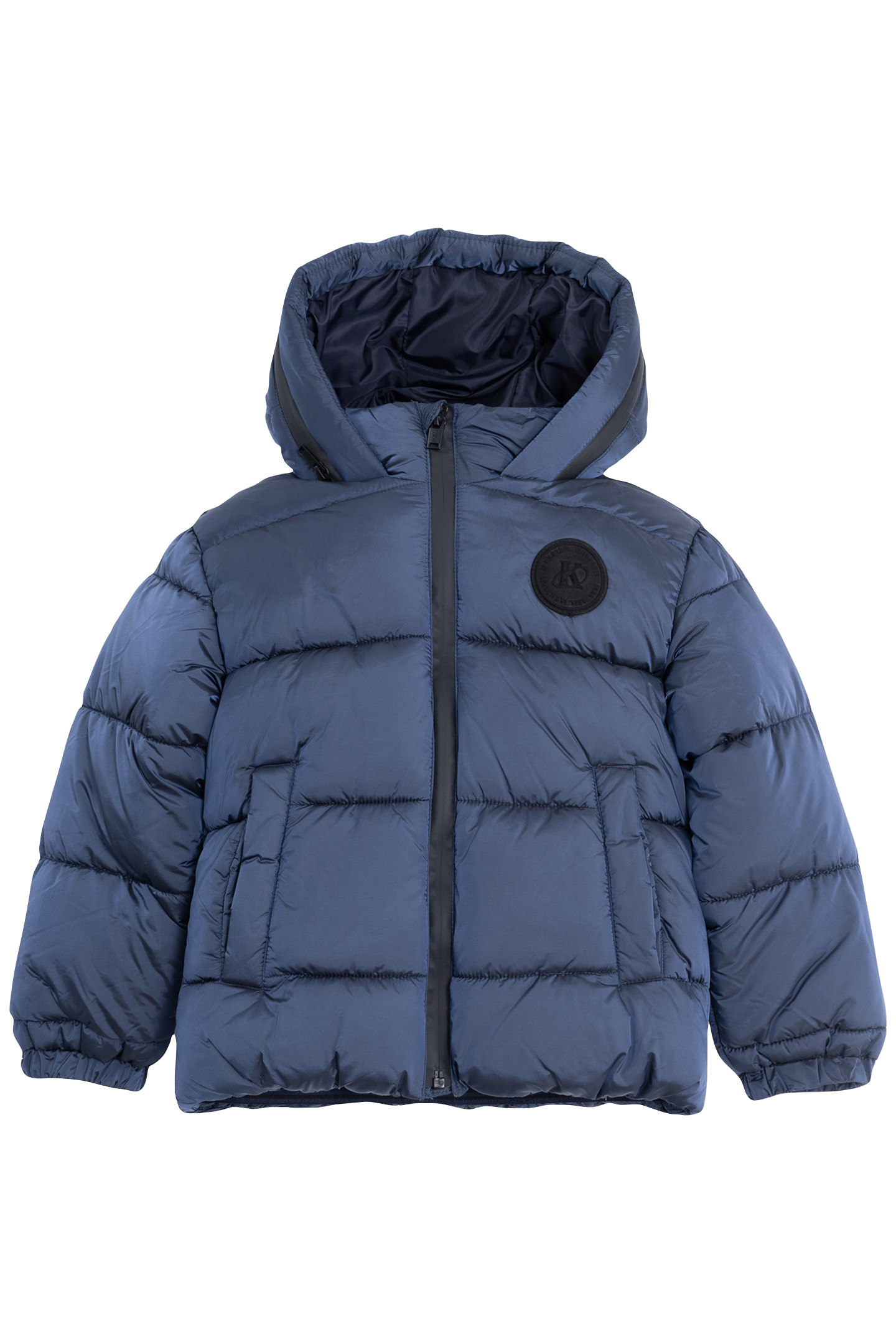 RECYCLED METALLIC NAVY QUILTED JACKET FOR BOYS by IKKS