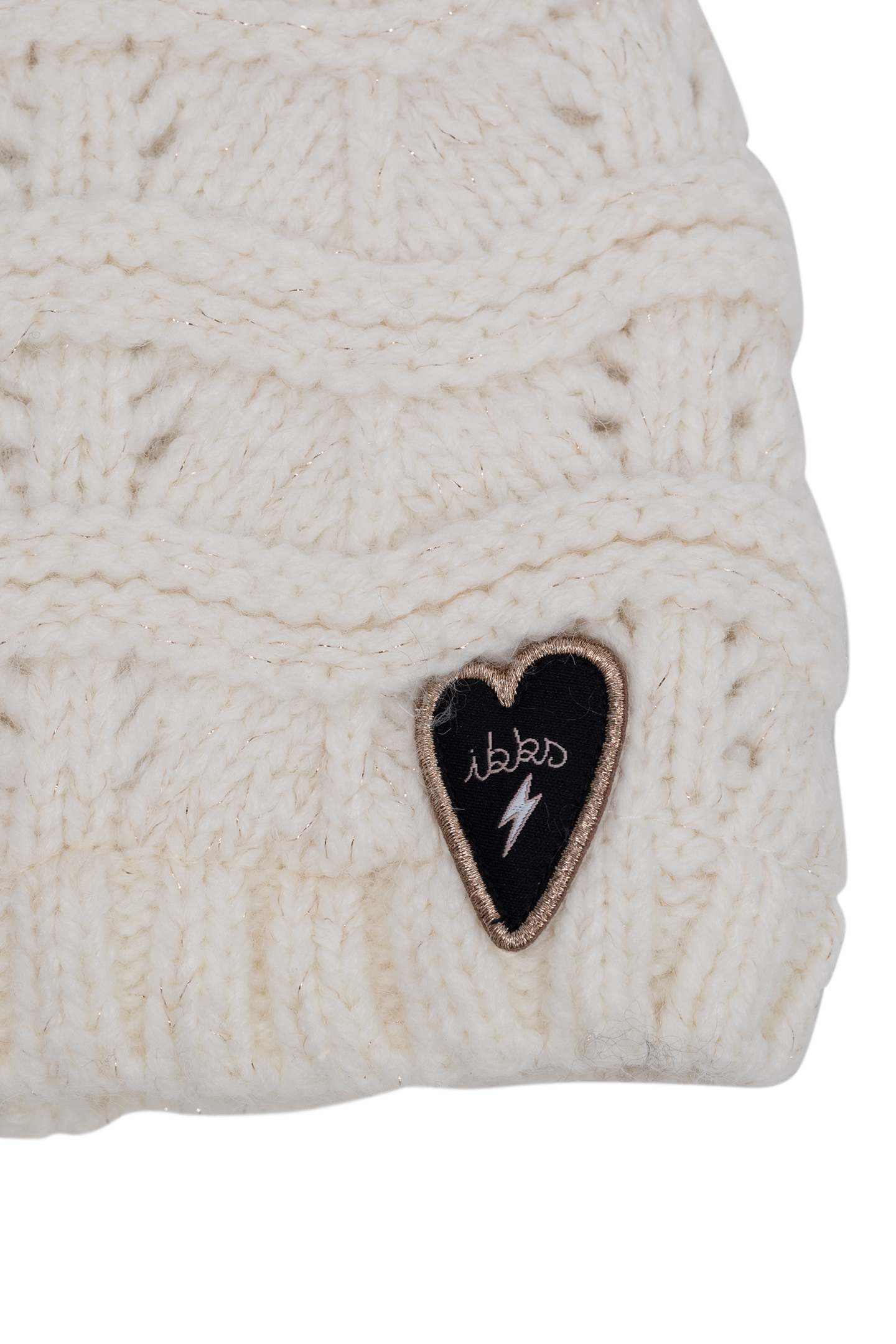 GIRL'S KNITTED ECRU FANCY FUR HAT 4