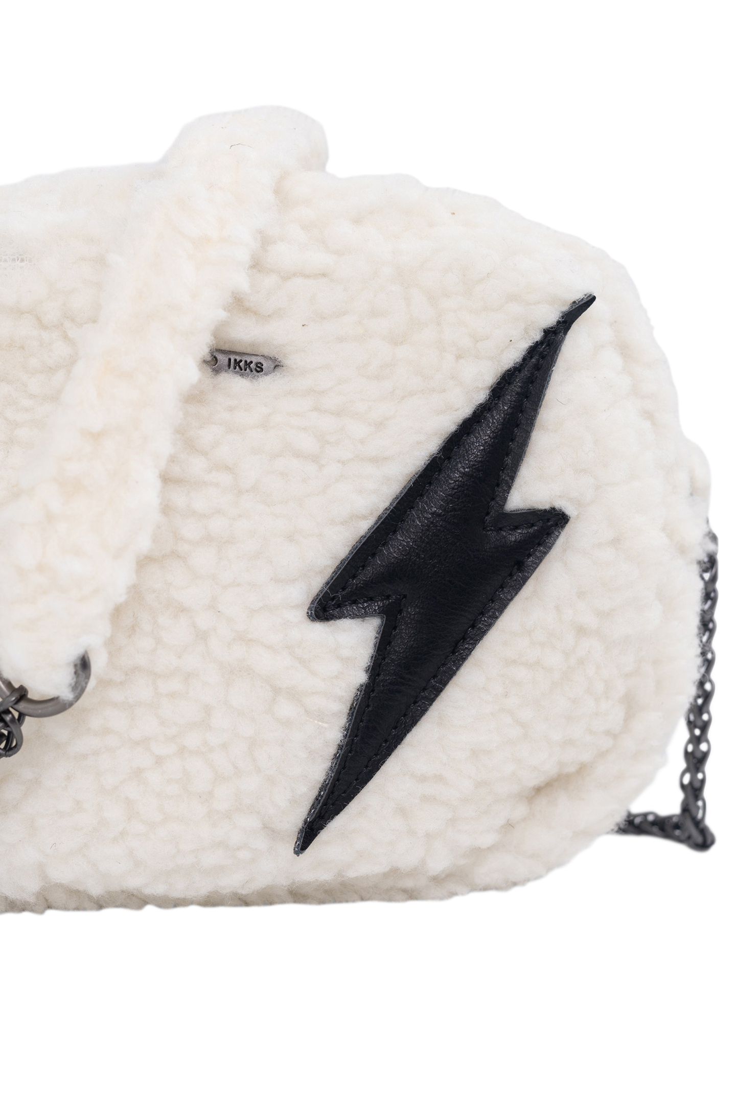 GIRL’S ECRU SHERPA RECYCLED BAG WITH LIGHTNING BADGE 5