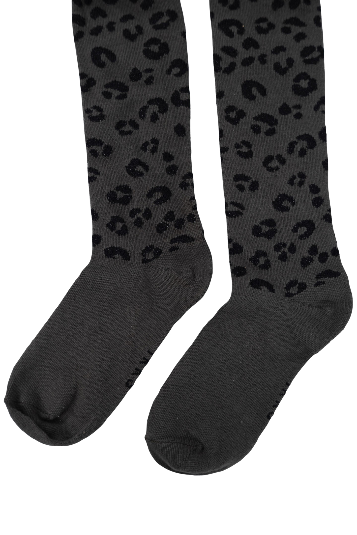 KHAKI LEOPARD PRINT KNITTED TIGHTS LUREX GIRL 3