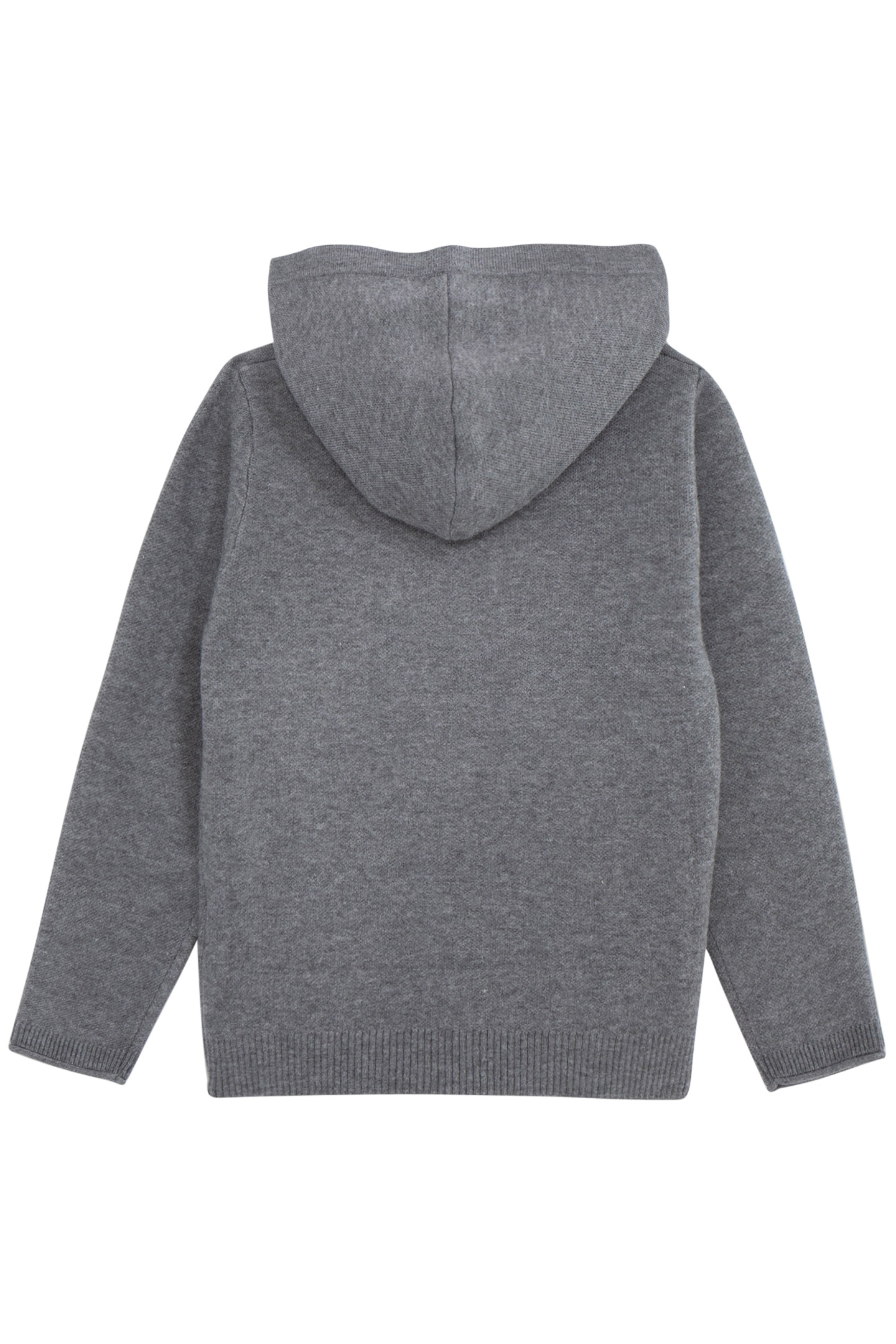 BOY’S GREY KNIT HOODIE WITH XL LIGHTNING BADGE 2