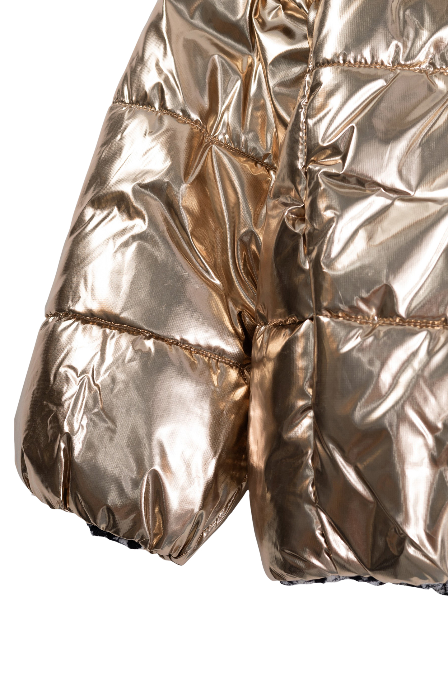 GIRL'S REVERSIBLE JACKET GOLD AND FLORAL PRINT VELVET 6