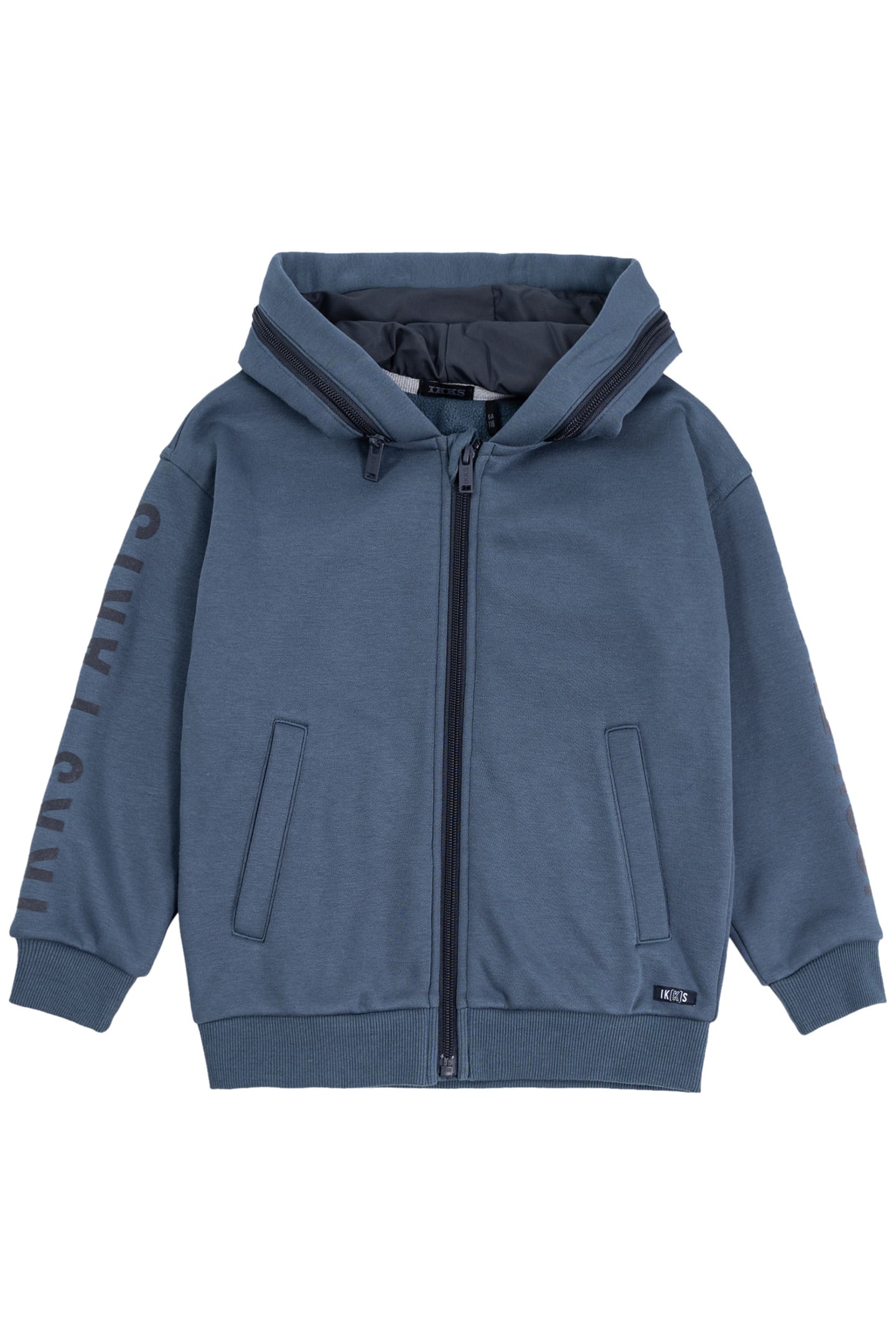 BOY'S BLUE ZIPPED HOODED CARDIGAN 1