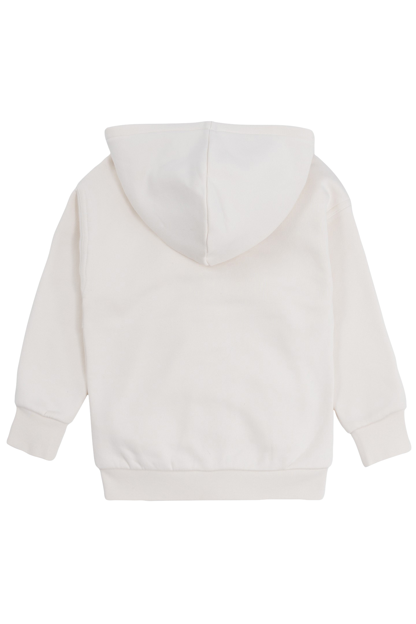 BOY'S ZIPPED ECRU CARDIGAN WITH GREY DETAILS 2