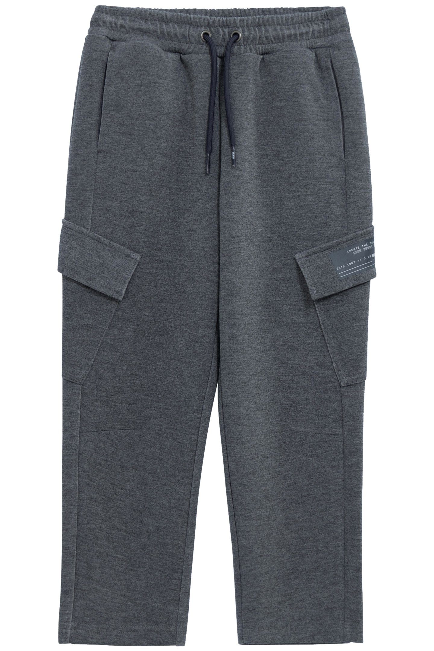 BATTLE GREY JOGGING SUIT REFLECTIVE LABEL POCKET BOY 1