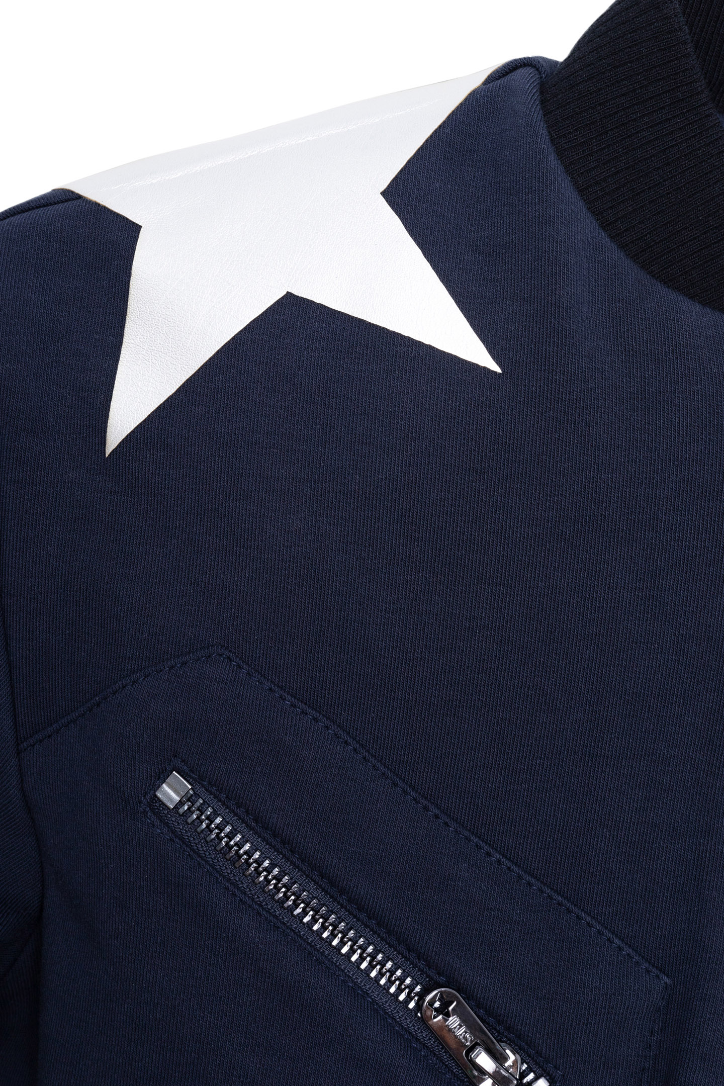 GIRL'S NAVY STAR PRINT SHORT JACKET 6